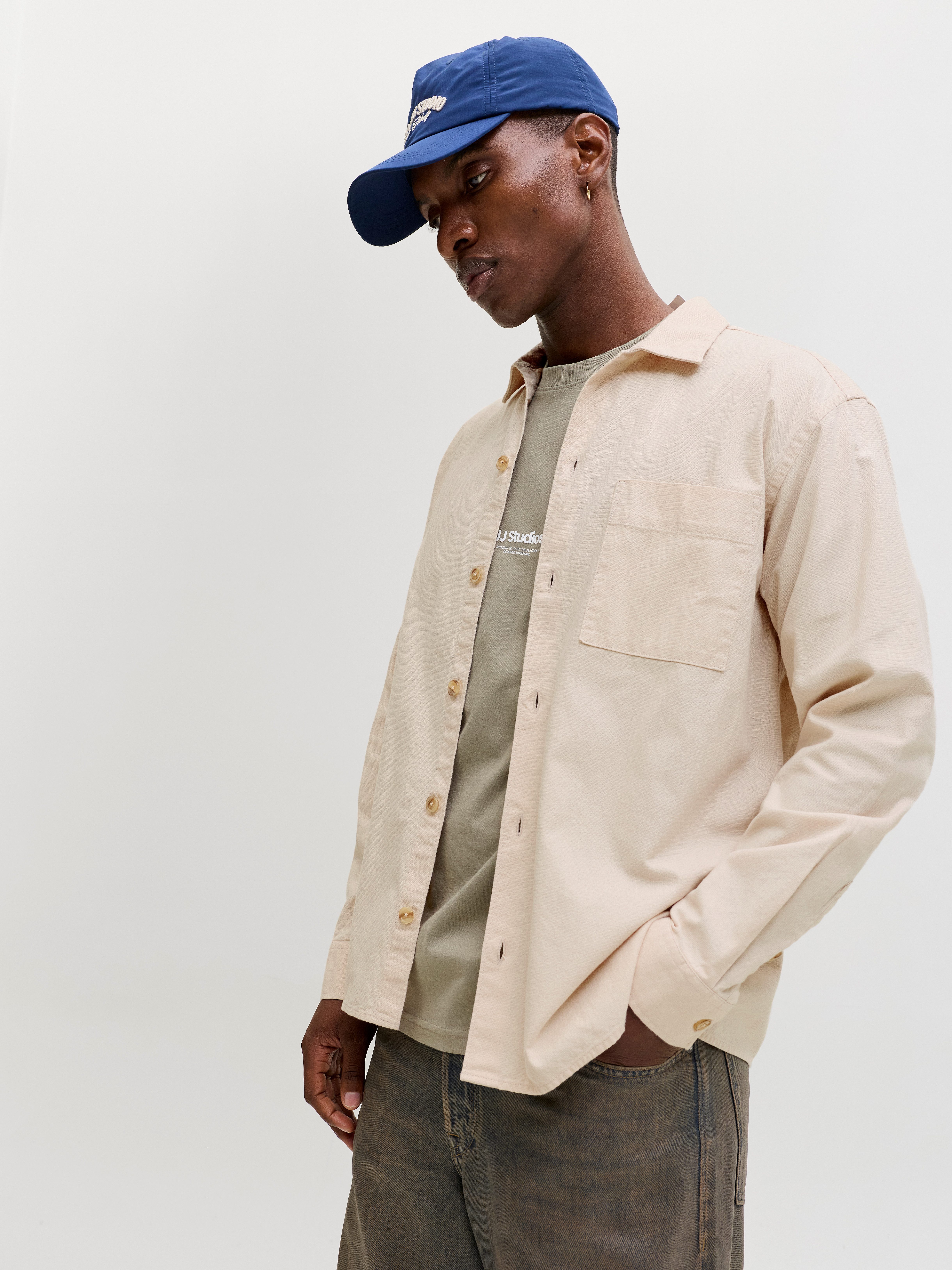 Jack & Jones Langarmhemd JJETRISTAN OVERSHIRT LS SN mit Knopfleiste günstig online kaufen