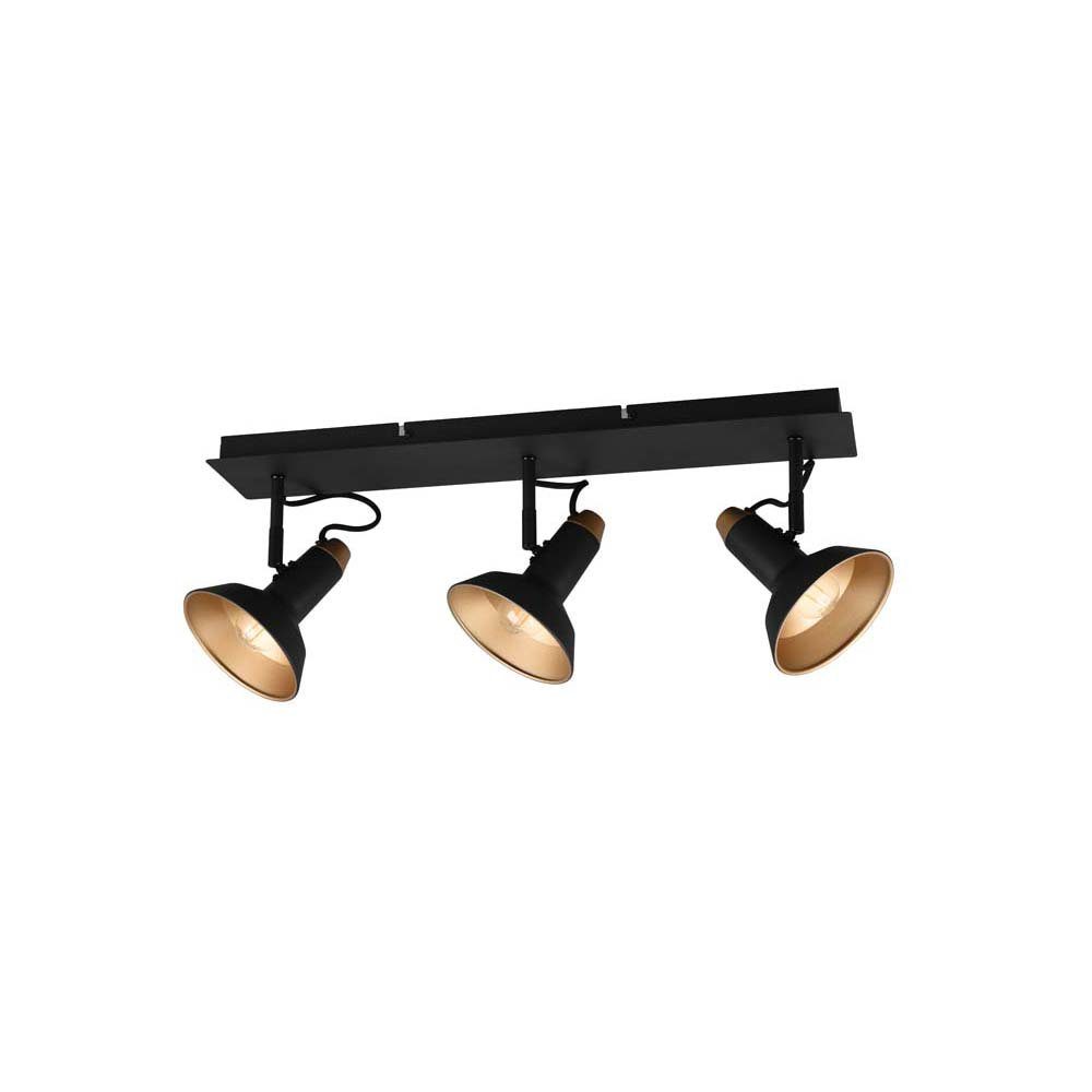 Wohnzimmerlampe Deckenstrahler, etc-shop verstellbar Deckenlampe schwarz Strahler Deckenleuchte