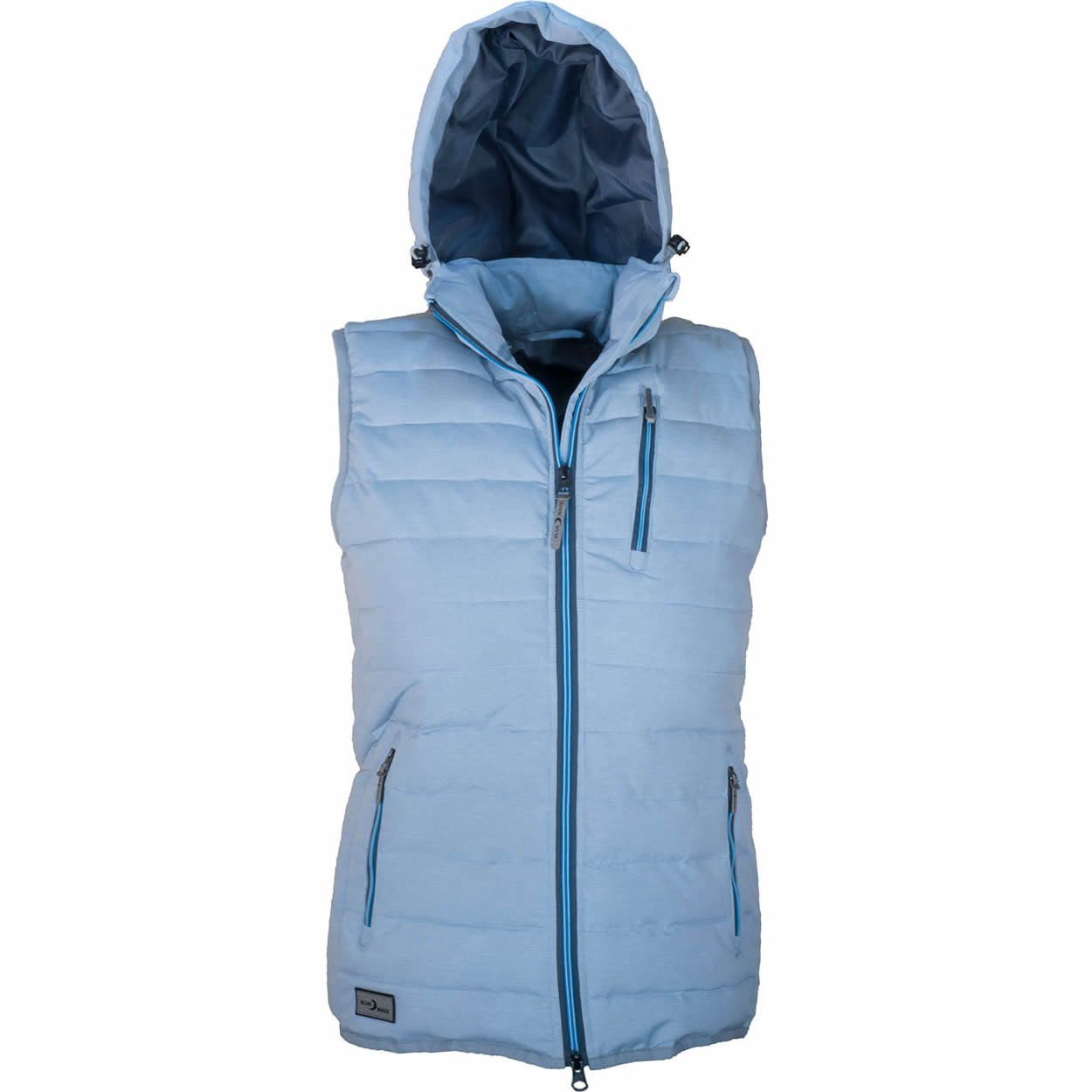 Steppweste Ina Damen XXL Outdoor Weste mit abnehmbarer Kapuze große Größen