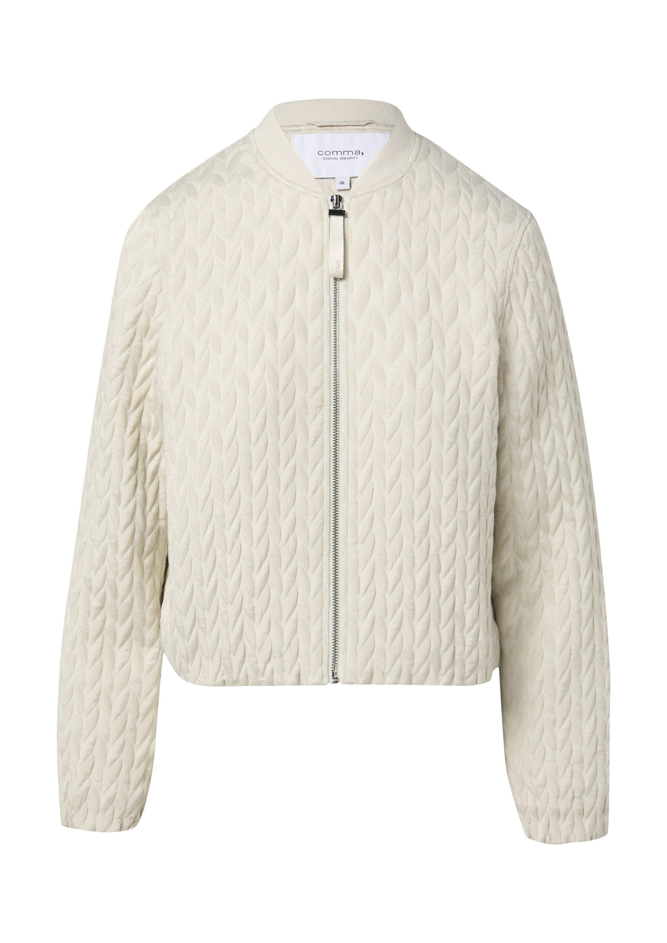 comma Funktionsjacke Indoor-Jacke Leicht wattierte Jacke in Stepp-Optik mit elastischen Säumen