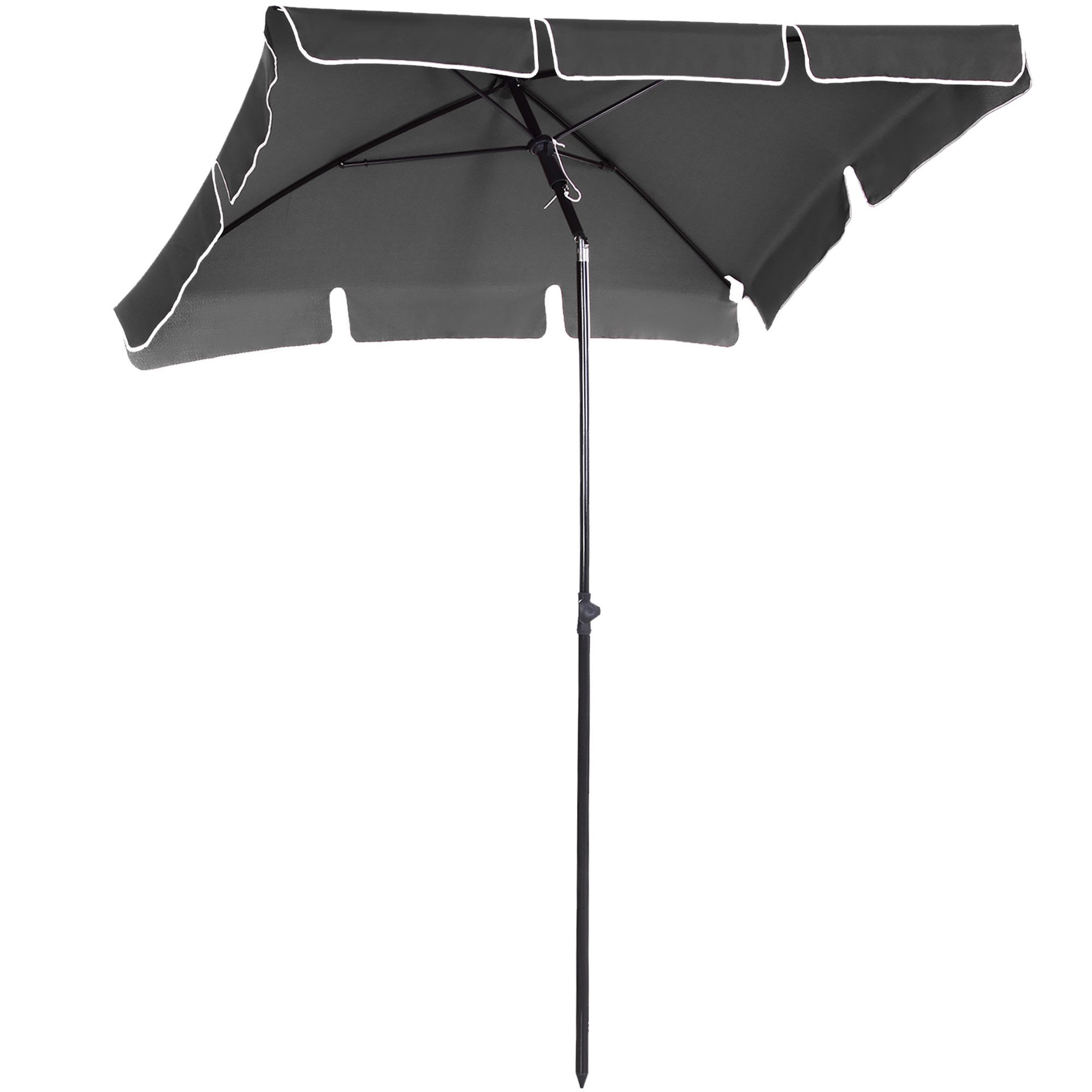 Sonnenschirm Strand- und Gartenschirm Balkonschirm Sonnenschutz knickbar Grau