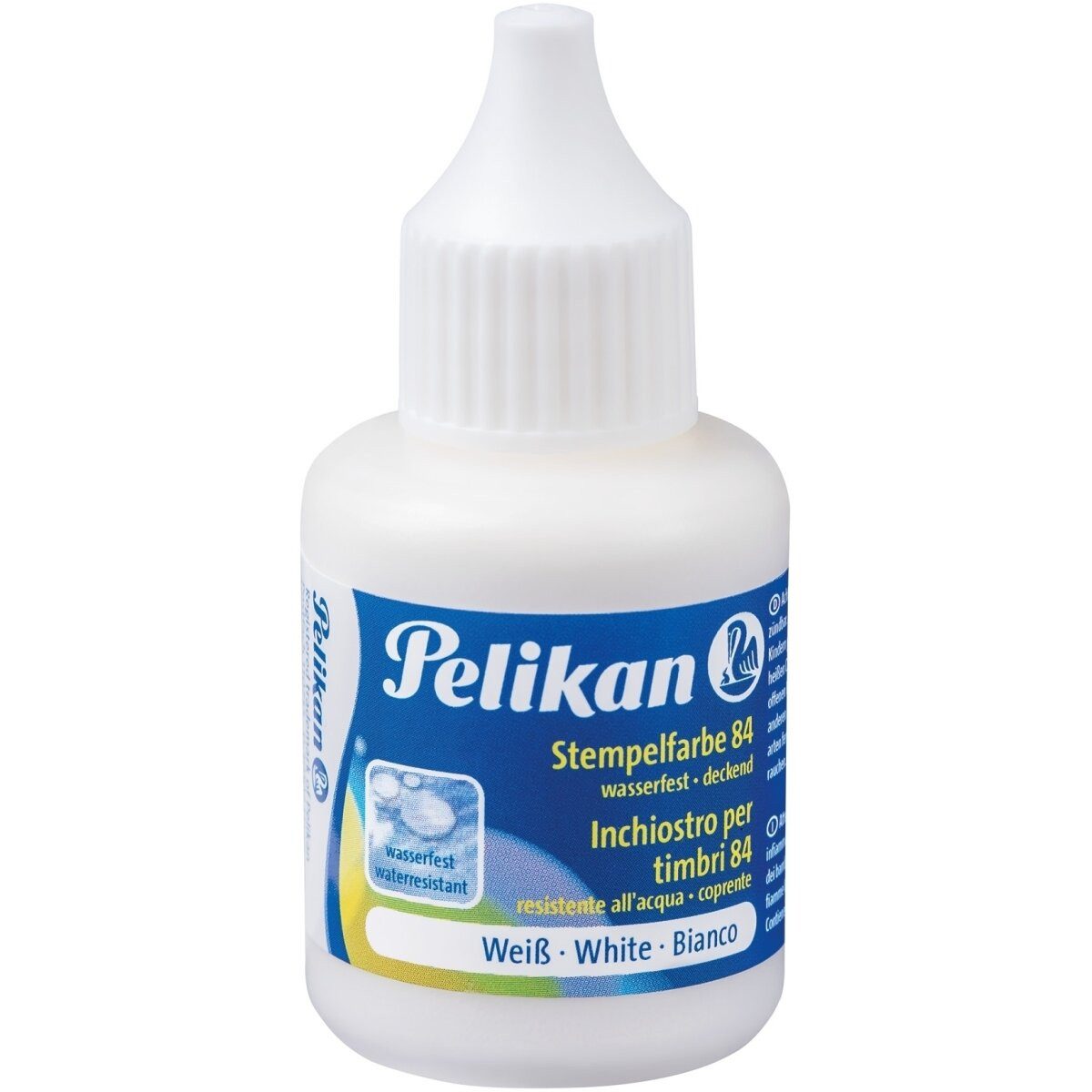 Pelikan Stempel Stempelfarbe Sorte 84 deckend wasserfest 30 ml weiß