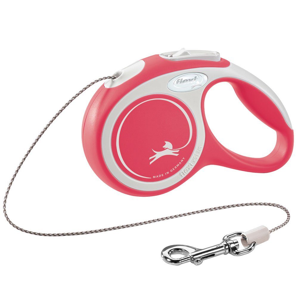 flexi Flexileine FLEXI Rollleine New COMFORT Seil - 3m, bis 8kg Farbe: rot