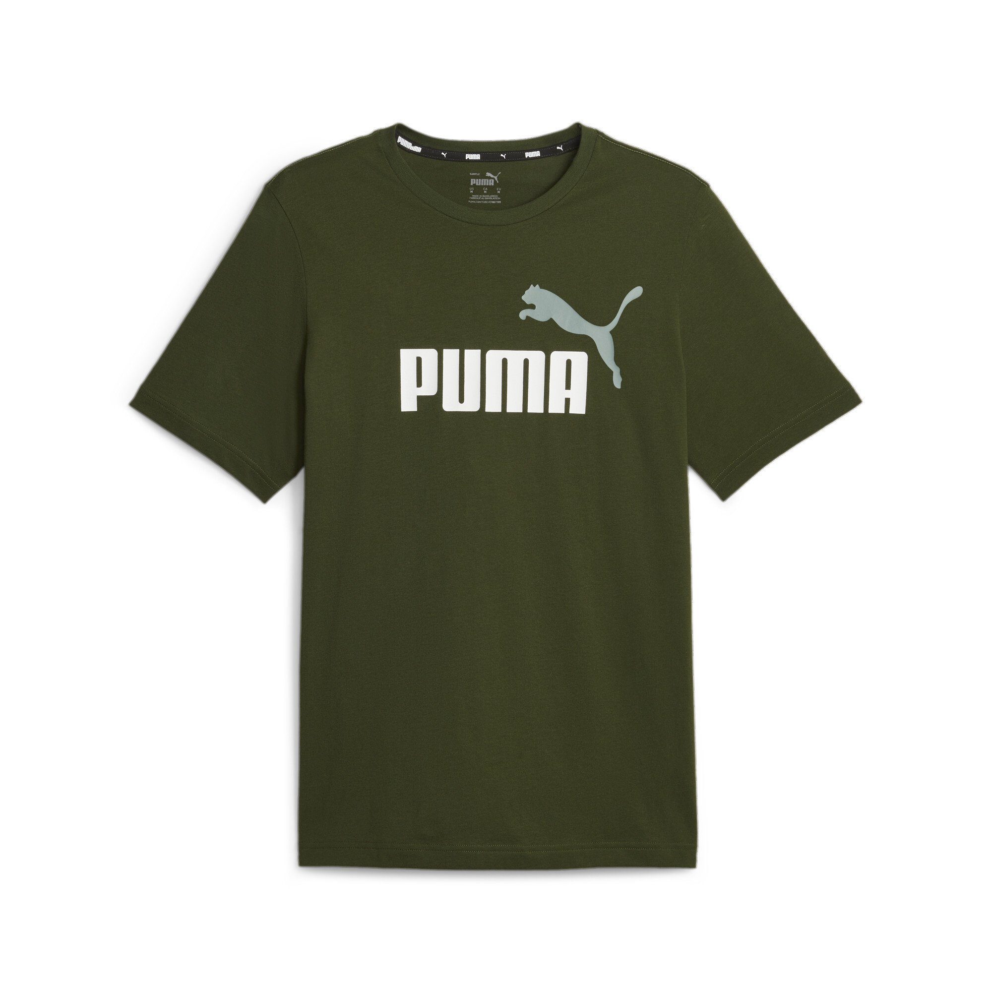 PUMA T-Shirt ESS+ 2 COL LOGO TEE Myrtle | Sport-T-Shirts