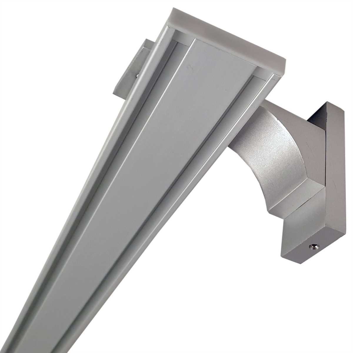 Bestlivings Gardinenschiene, 2-läufig, Fixmaß, Aluminium, verschraubte Aluminium Schiene (7mm), Längen bis 480cm, (4x120cm)