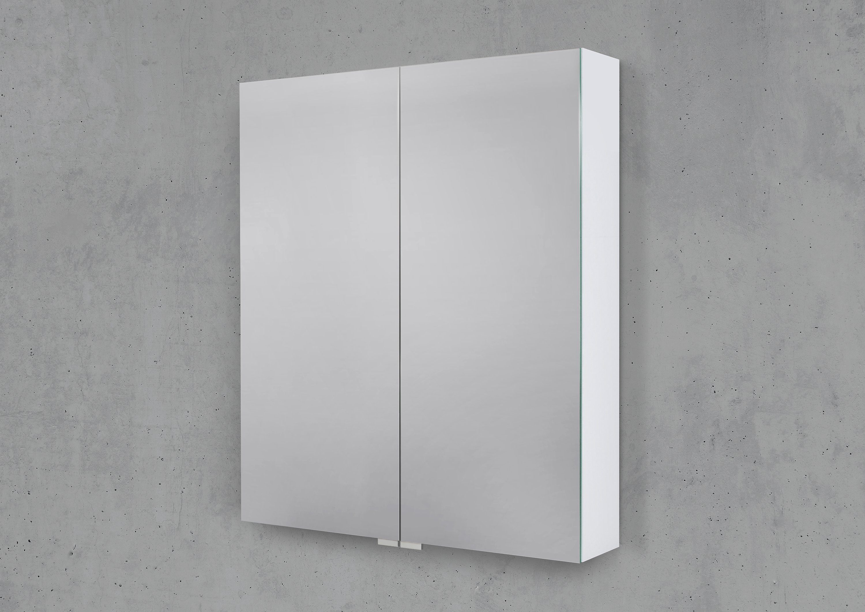 Intarbad Badezimmerspiegelschrank 60 cm 2 Türig ohne Beleuchtung Casella Eiche Grau Waschtisch