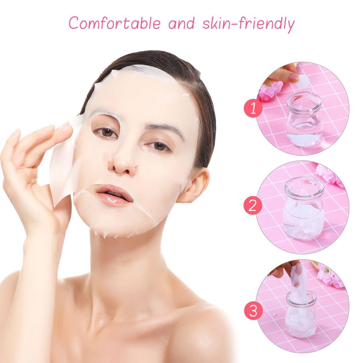 COOL-i ® Gesichtsmaske 100 stücke DIY Komprimierte Gesicht Masken, Gemüsesaft, Fruchtsaft, Milch,kann hinzugefügt werden
