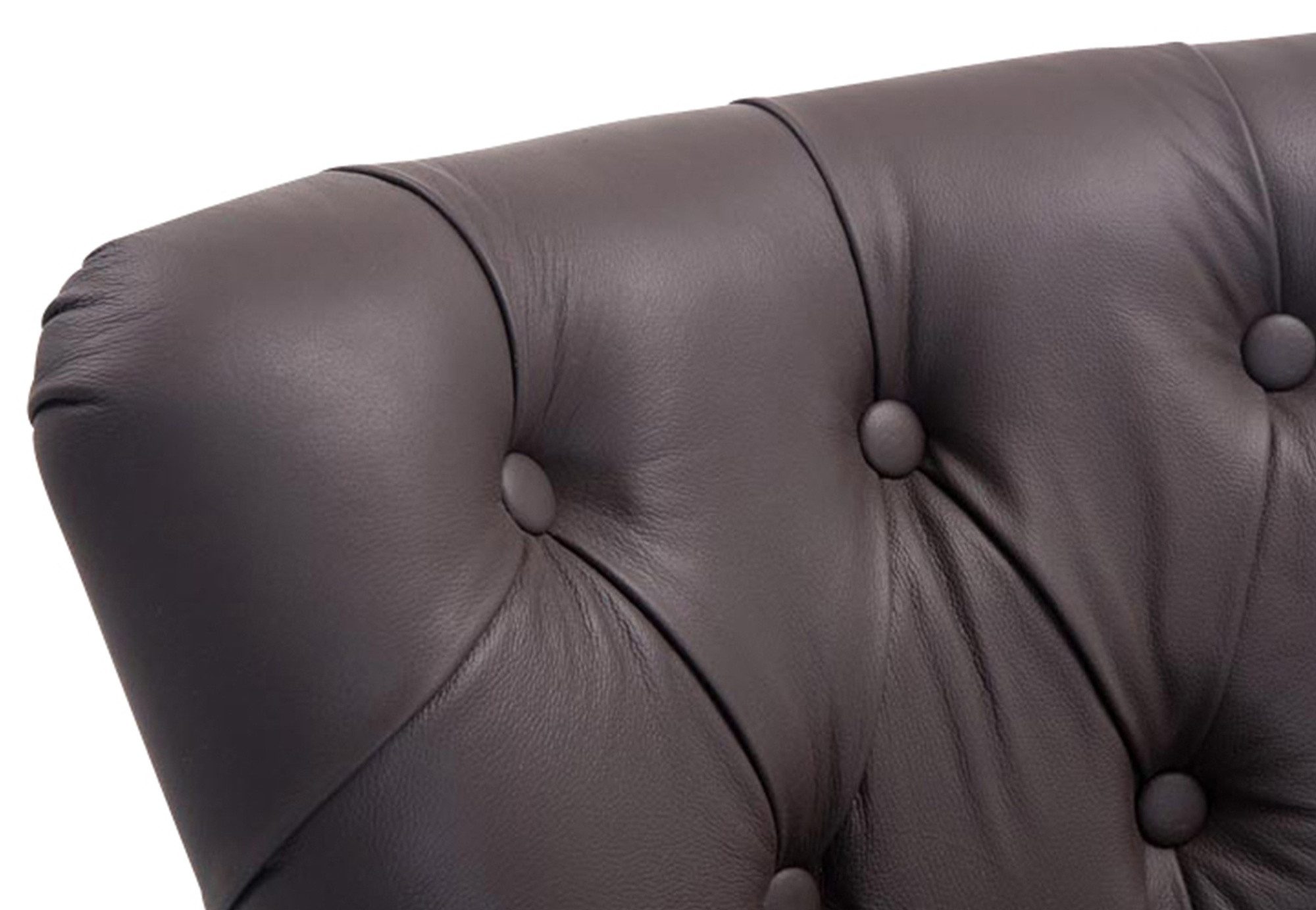 CLP Barhocker Lakewood, mit Echtleder-Bezug, antik-helles Holzgestell