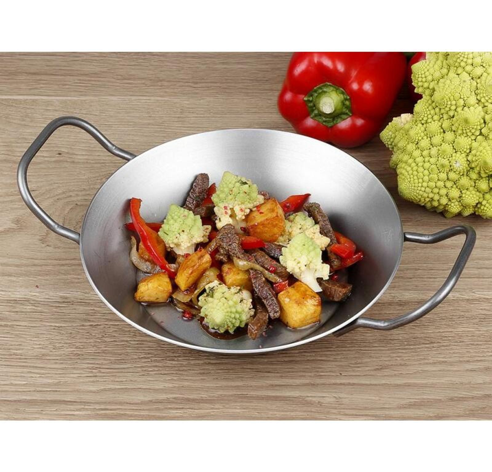 Fisko Bratpfanne Eisenpfännchen 20cm Bratpfanne Eisenpfanne Steakpfanne Paella Wok