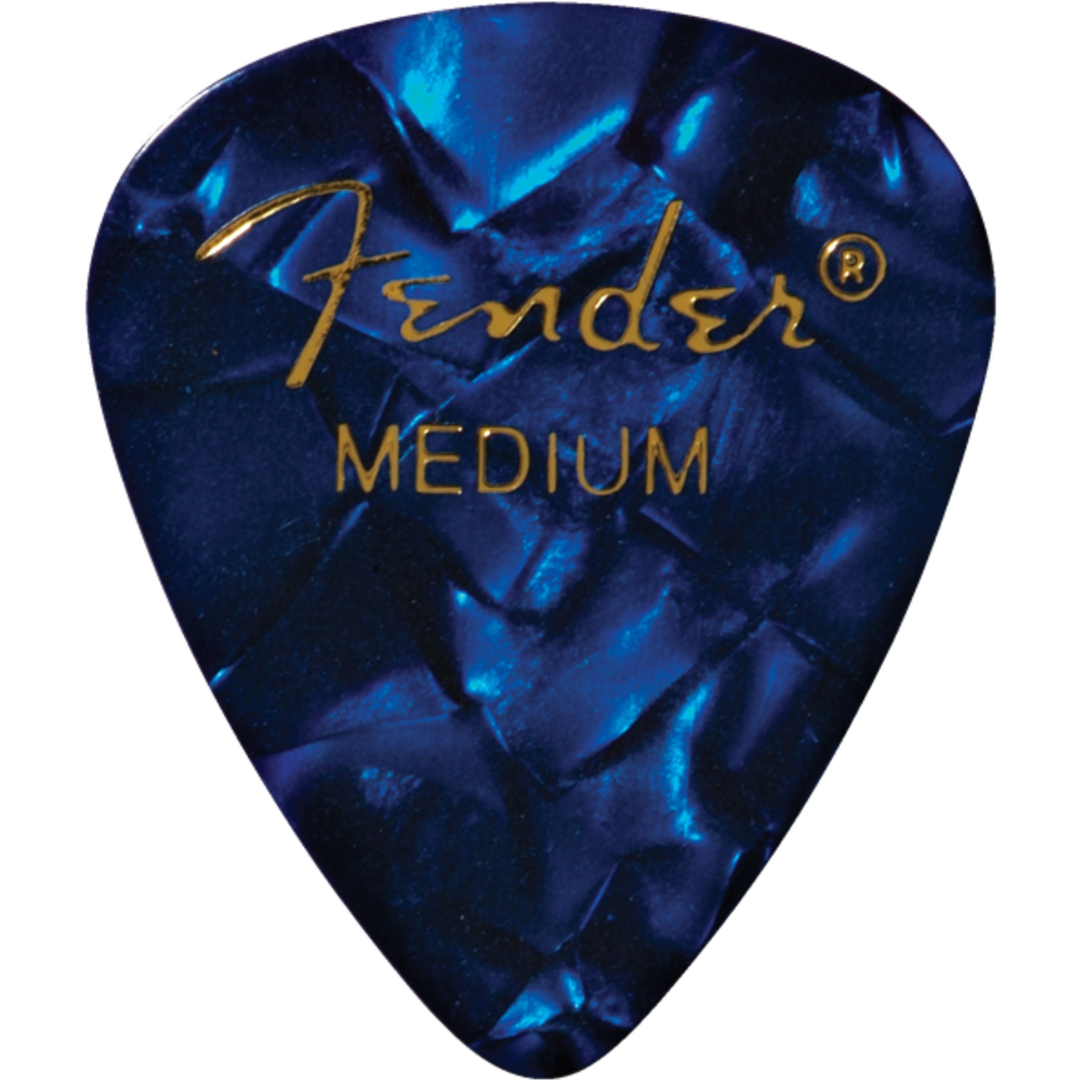 Fender Plektrum, Picks 351 Blue Moto medium - Plektren Set