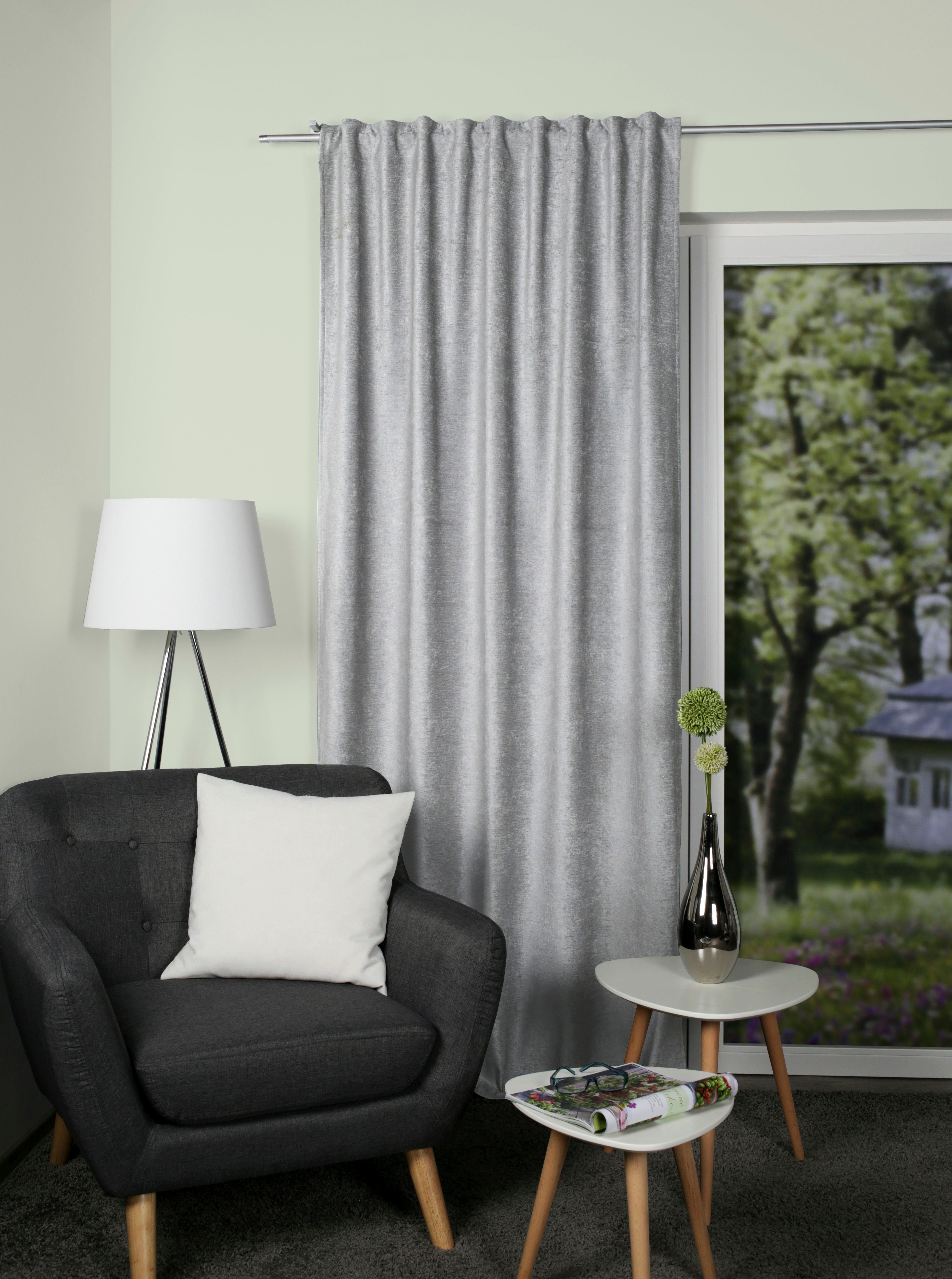 HOME Wohnideen Fertigschal   ¦ grau ¦ Maße (cm): B: 135 H: 245 Gardinen & R günstig online kaufen