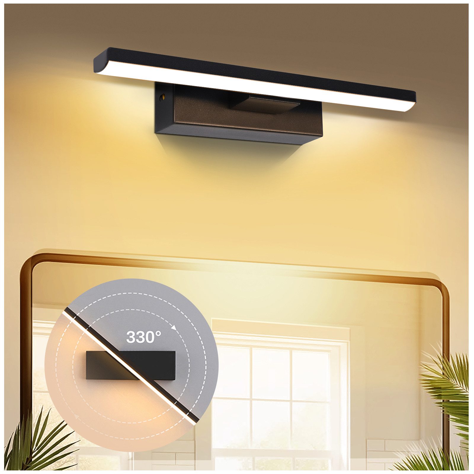 Jibenhome LED Wandleuchte Innen/Außen Aluminium-Wandleuchte 3 Farben Dimmba günstig online kaufen