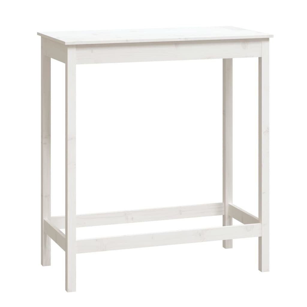 furnicato Bartisch Weiß 100x50x110 cm Massivholz günstig online kaufen