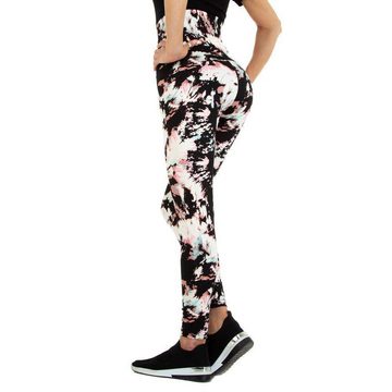 Ital-Design Leggings Damen Freizeit Camouflage Stretch Klassische Leggings in Rosa