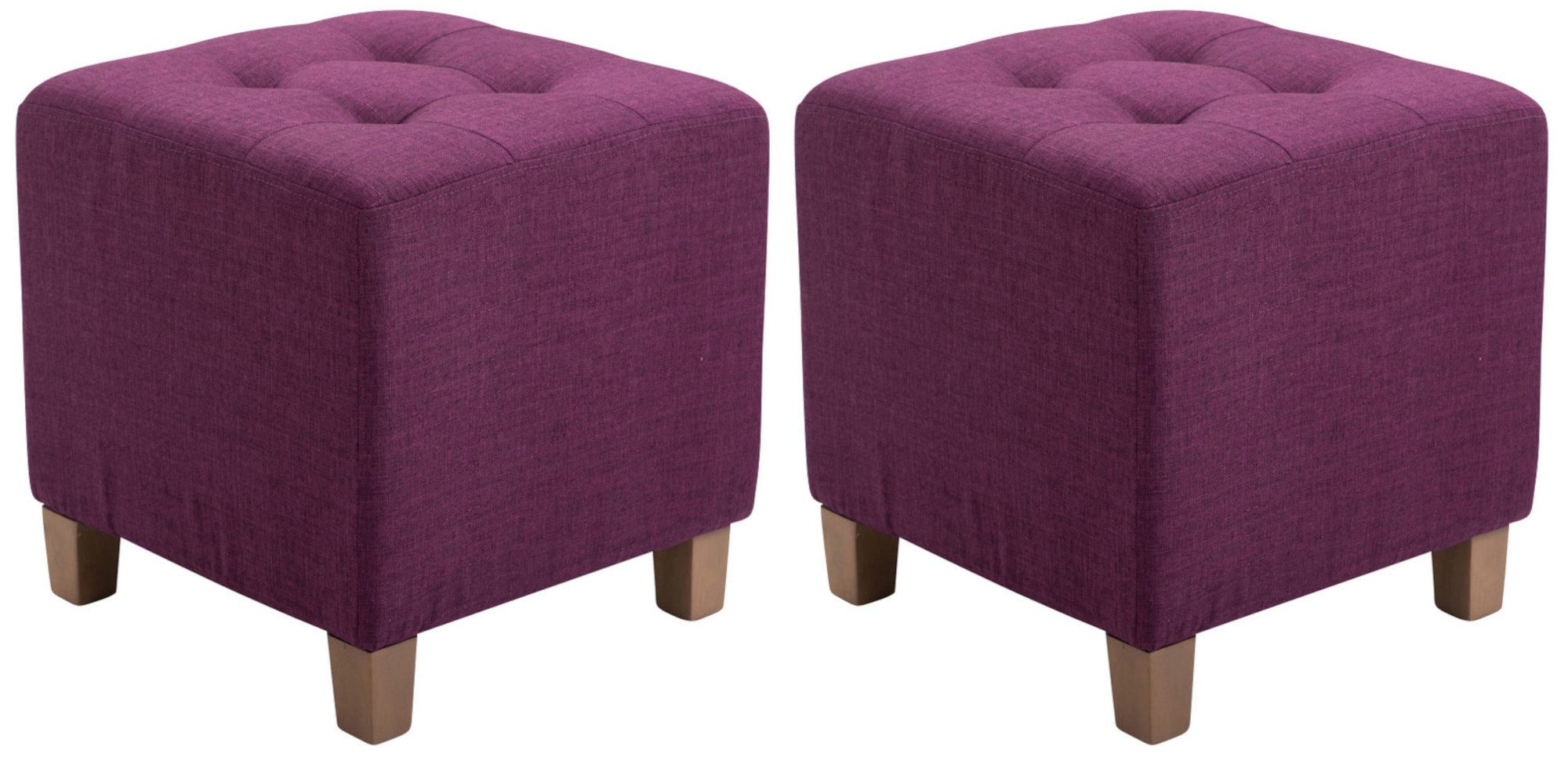 furnicato Sitzhocker Pharao 2er Set 45x45x46 cm lila (1 St)