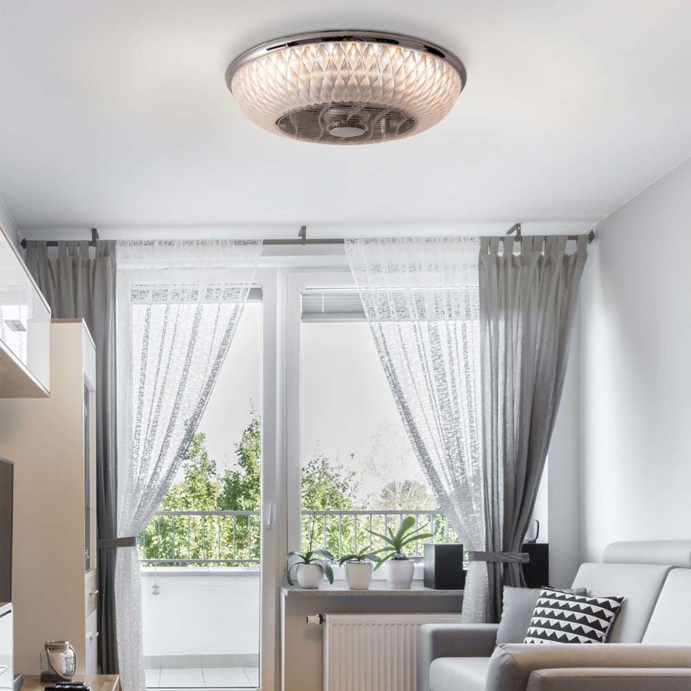 Deckenleuchte, Wohnzimmerleuchte Deckenleuchte Deckenventilator näve CCT Fernbedienung LED