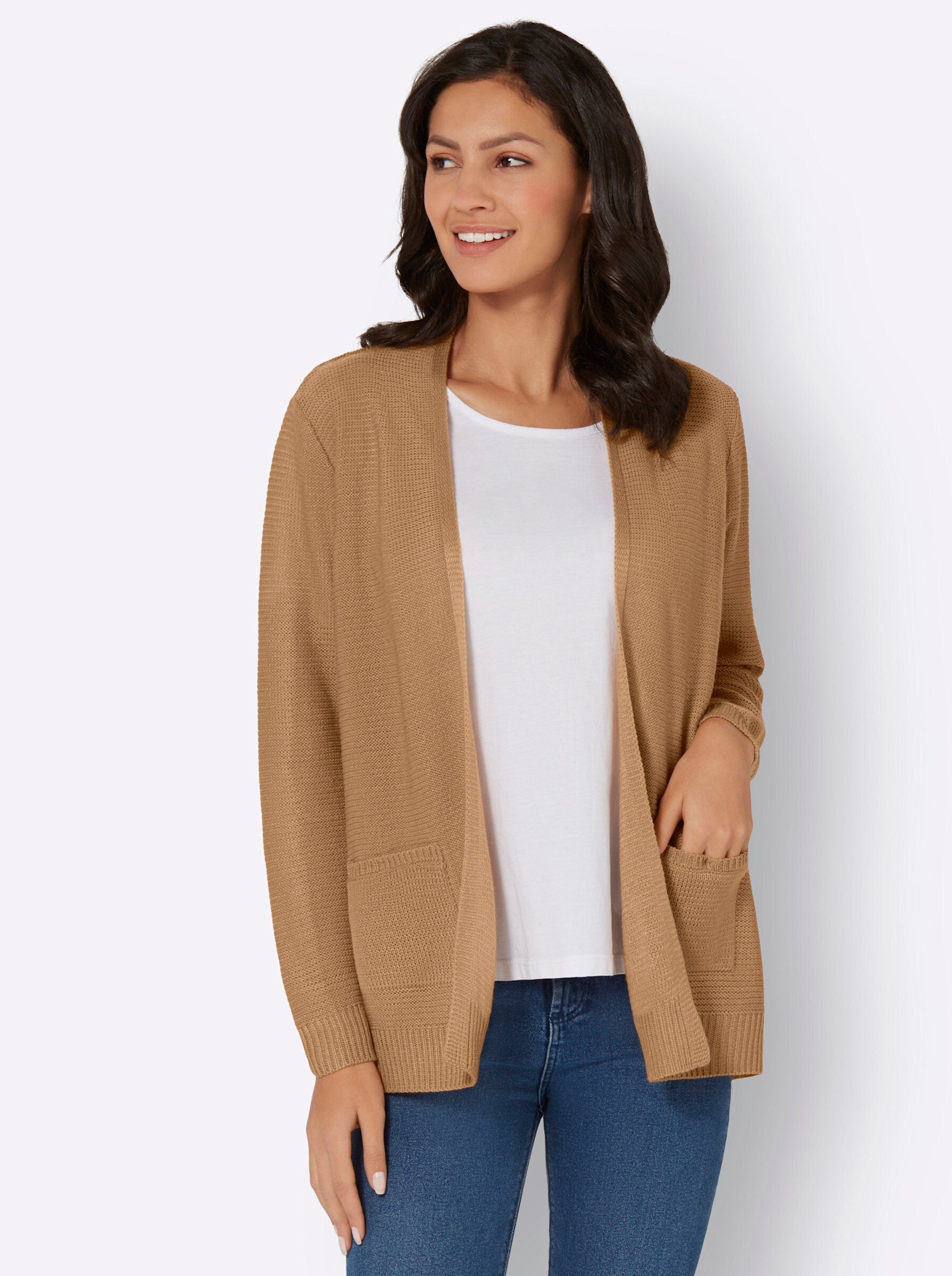 Sieh an! Strickjacke camel