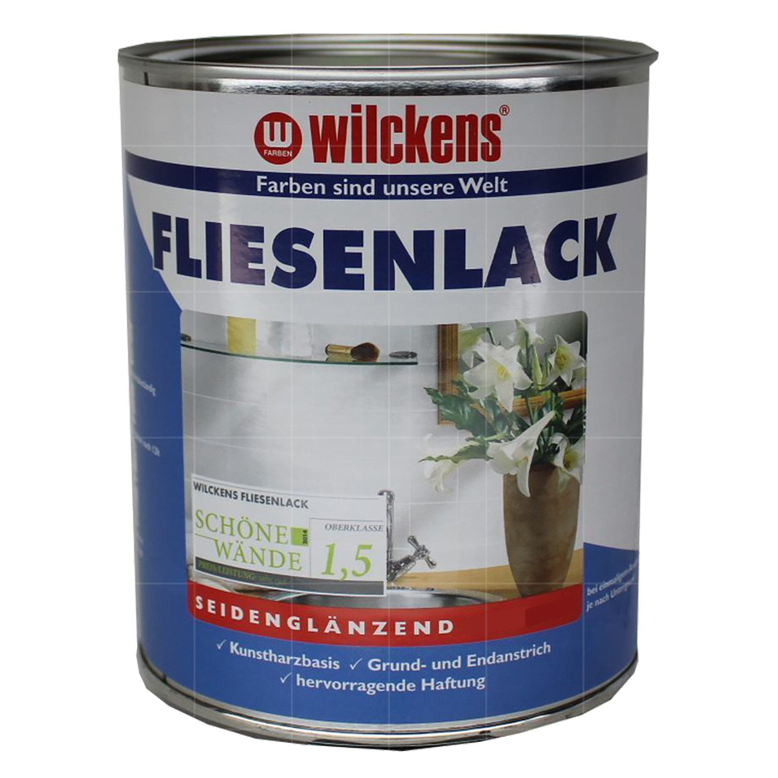 Wilckens Farben Fliesenlack Fliesenlack Seidenglänzend 0,75 LTR