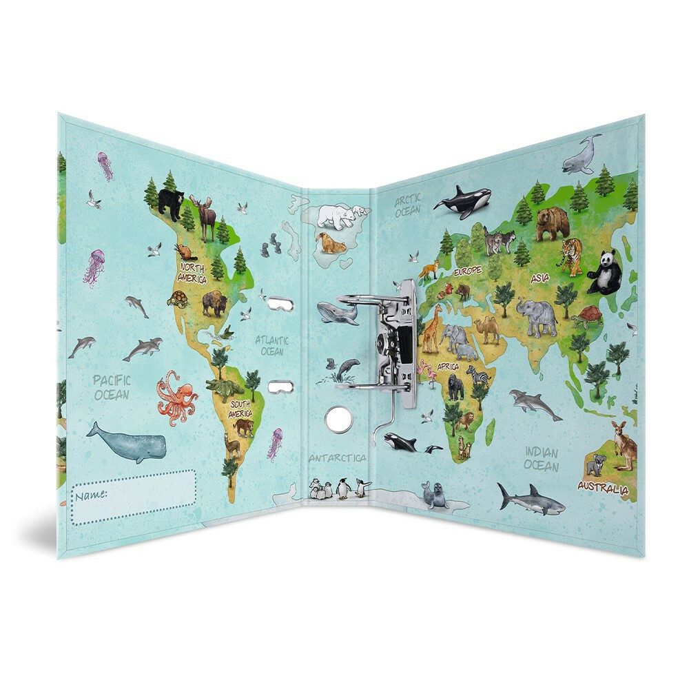 HERMA Konferenzmappe Ordner A4 70mm Weltkarte (1-St) günstig online kaufen