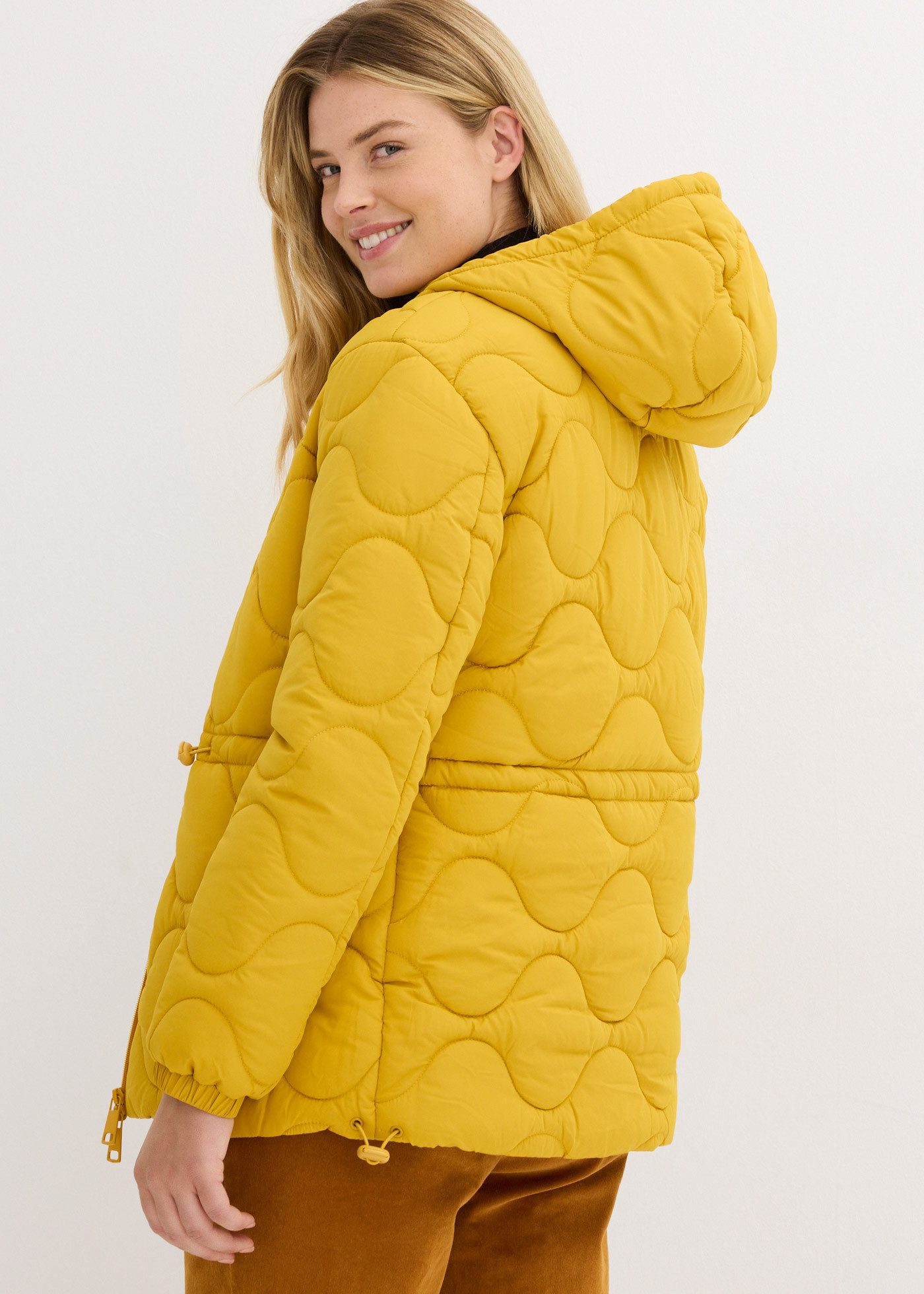bonprix Steppjacke Casual Stil, Kurzparka mit Taillen-Kordelzug, hochwertige Steppung