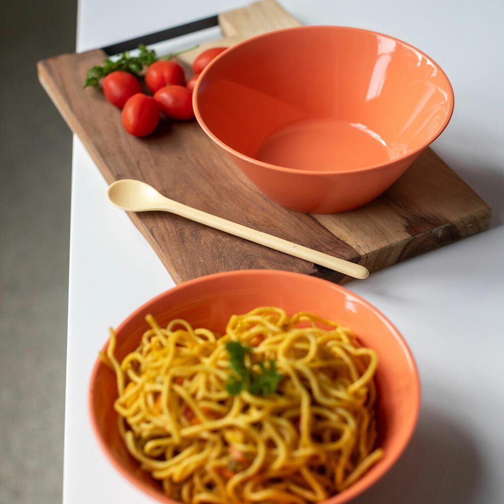 KOZIOL Schale Nora Bowl M, Strong Coral, 700 ml, Thermoplastischer Kunststoff