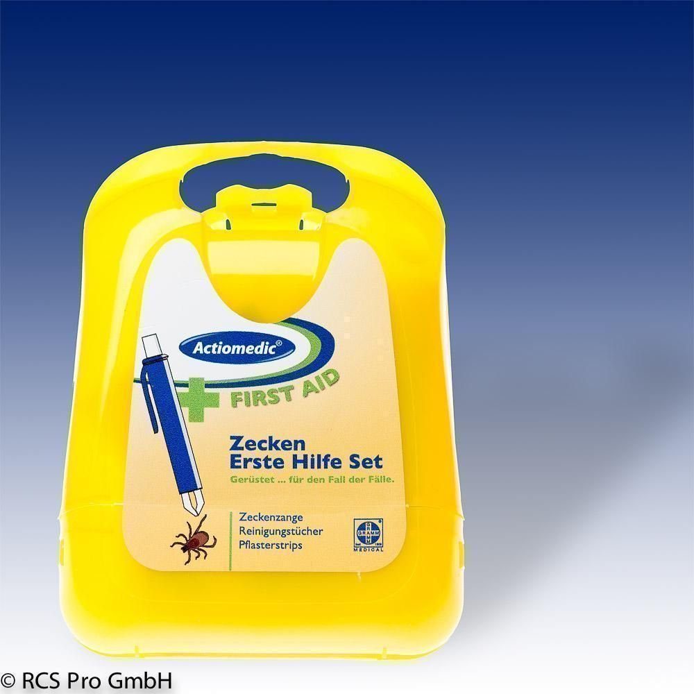 GRAMM medical Zeckenpinzette Actiomedic FIRST AID Zecken Erste Hilfe Set