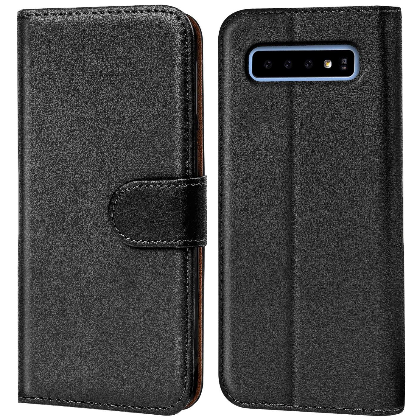CoolGadget Handyhülle Wallet Klapp Tasche Book Case für Samsung Galaxy S10 6,1 Zoll, Hülle Klapphülle Flip Cover Etui Schutzhülle