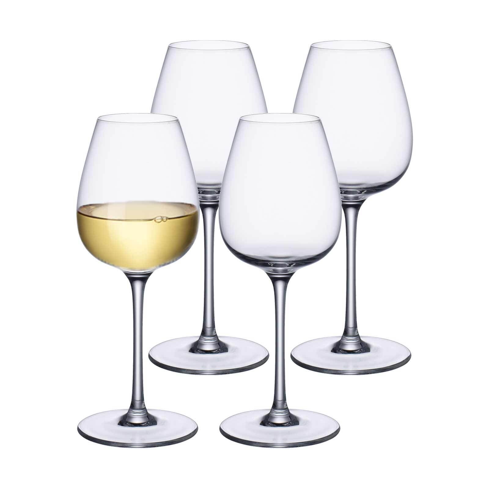Villeroy & Boch Weißweinglas Purismo Wine Weißweingläser 400 ml 4er Set,  Glas