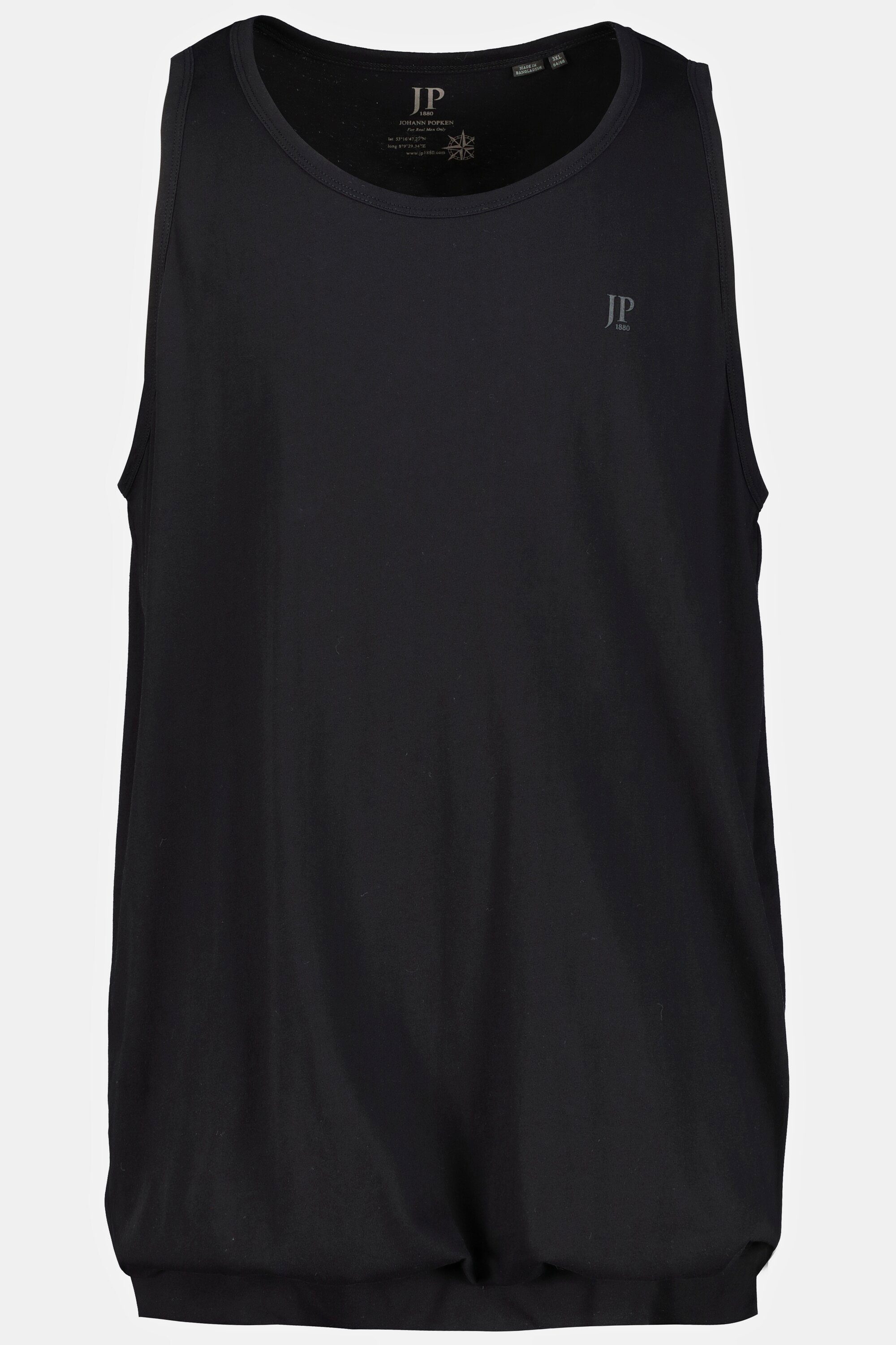 T-Shirt 8XL Spezialschnitt schwarz Bauchfit bis JP1880 Tanktop