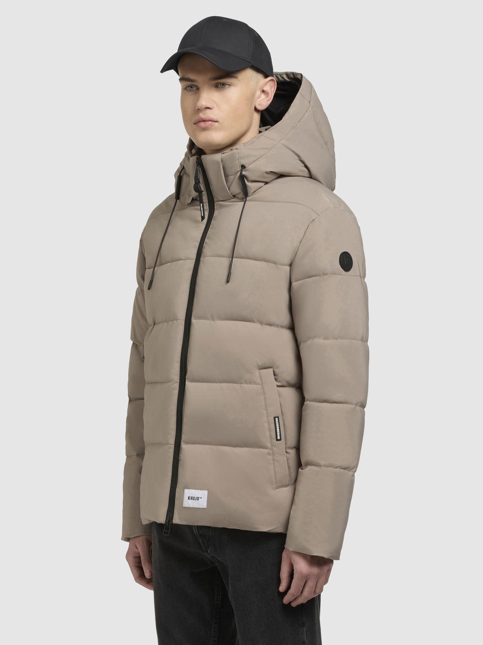 khujo Winterjacke Loga2-YM Steppjacke mit abnehmbarer Kapuze und Rucksackträgern