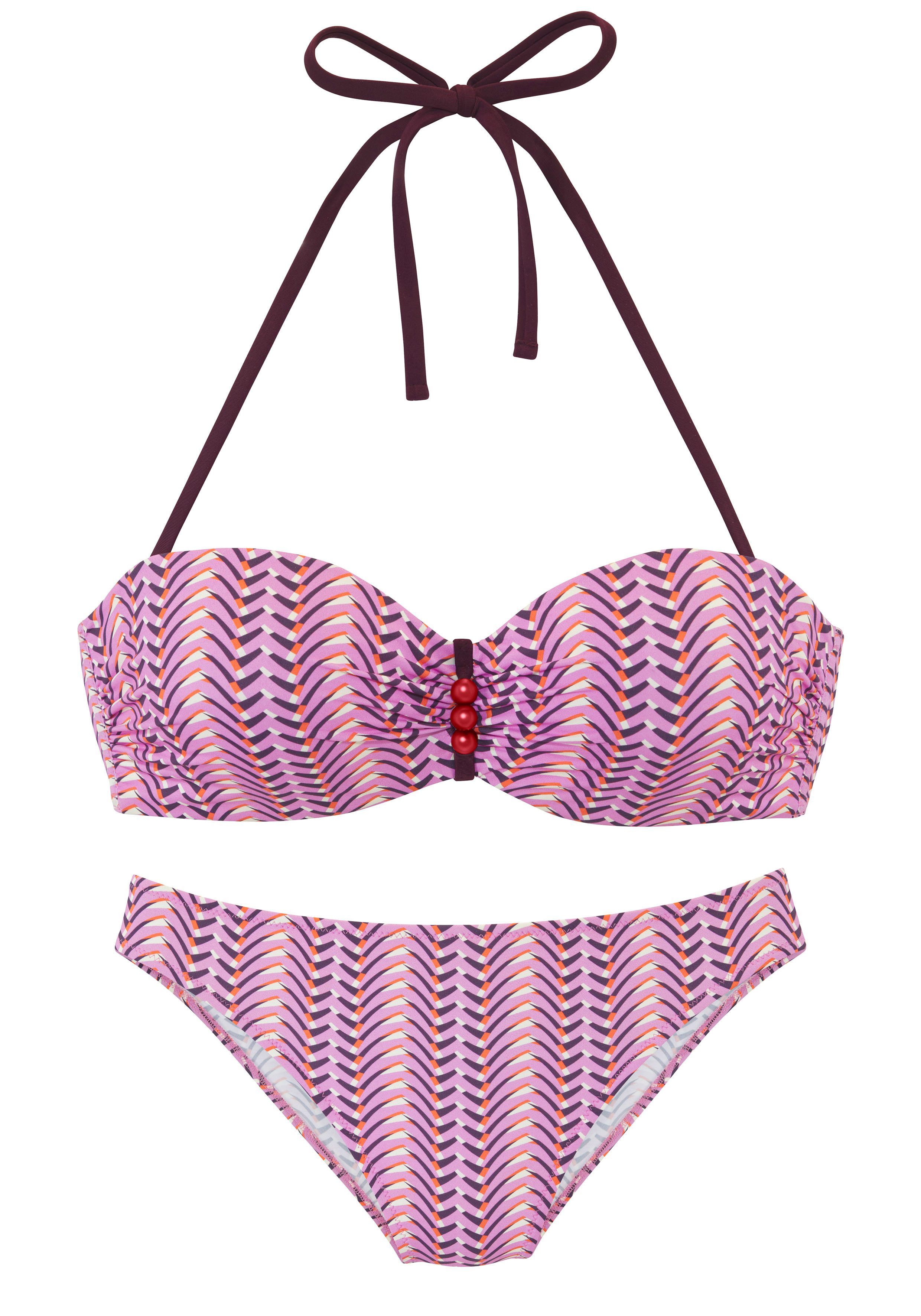 Vivance Bügel-Bandeau-Bikini mit Zierperlen günstig online kaufen