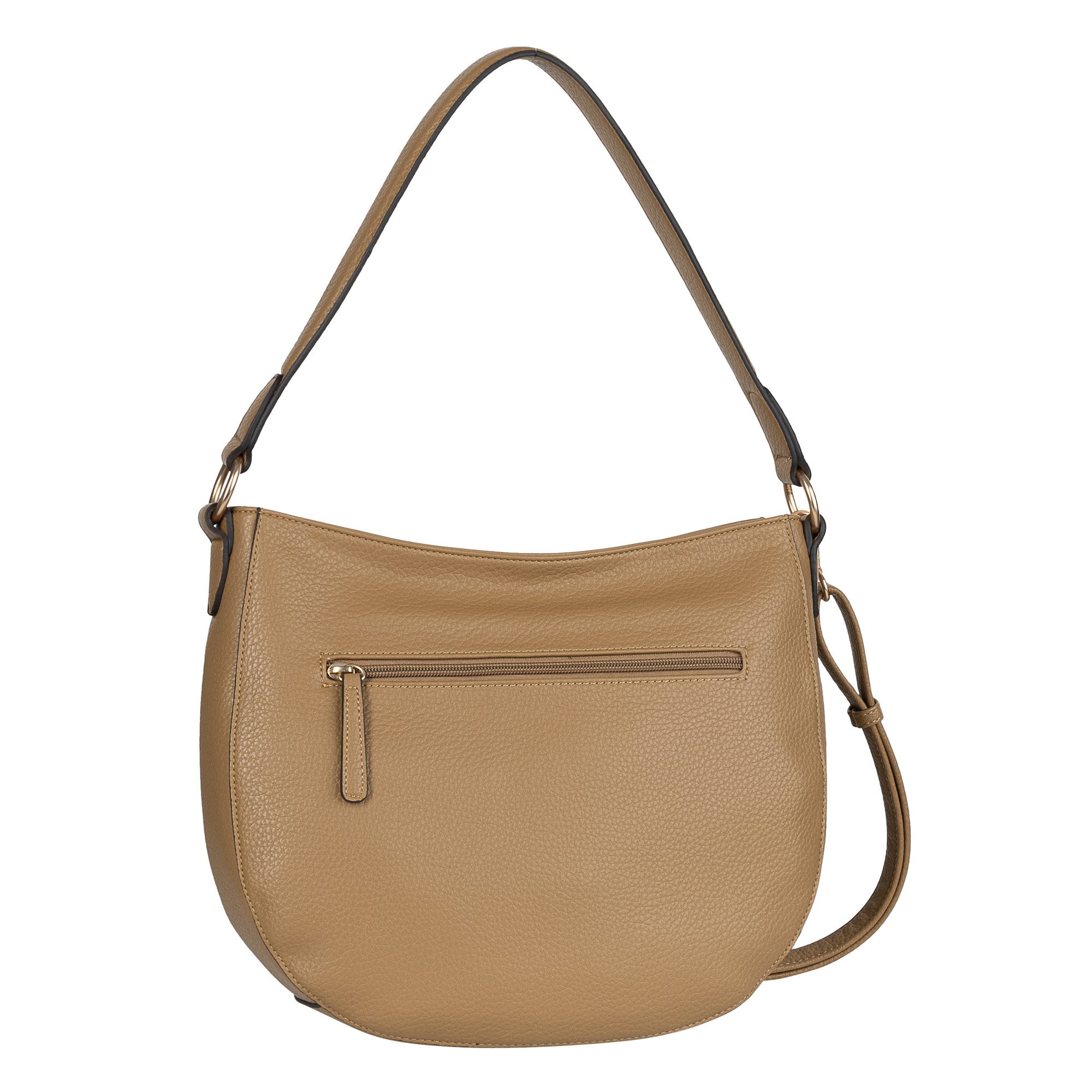 Gabor Hobo Melora, leicht genarbtes Lederimitat mit feinem Logo und goldenem Metallring
