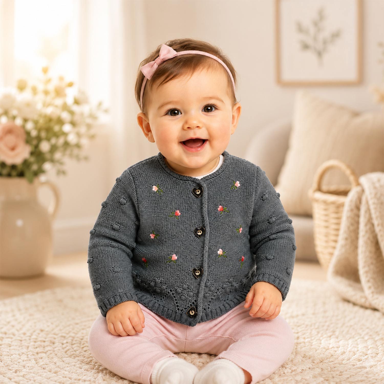 BONDI Strickjacke BONDI Baby Mädchen Strickjacke 86993, Dark Green