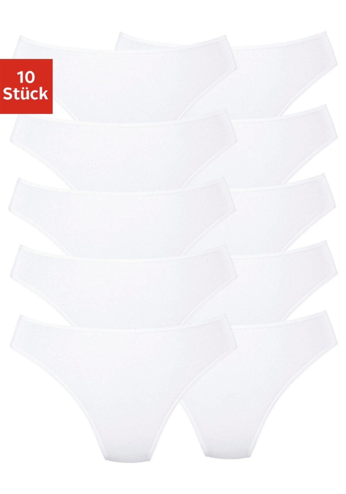 petite fleur String (10er-Pack) aus elastischer Baumwolle
