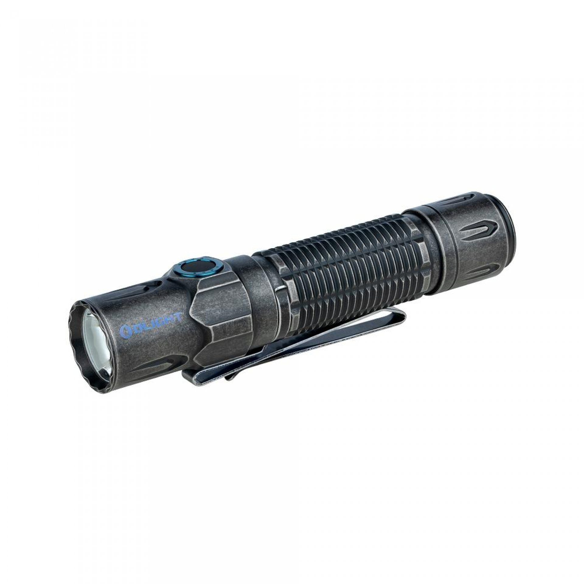 OLIGHT Taschenlampe Warrior 3S LED Taktische Superhelle Taschenlampe USB Wiederaufladbar, USB Wiederaufladbar mit Abstandssensor, für Alltag, Outdoor, etc Ti-Black-Stonewash