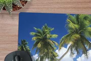 MuchoWow Gaming Mauspad Strahlende Sonne am Strand in der Dominikanischen Republik (1-St), Mousepad mit Rutschfester Unterseite, Gaming, 40x40 cm, XXL, Großes