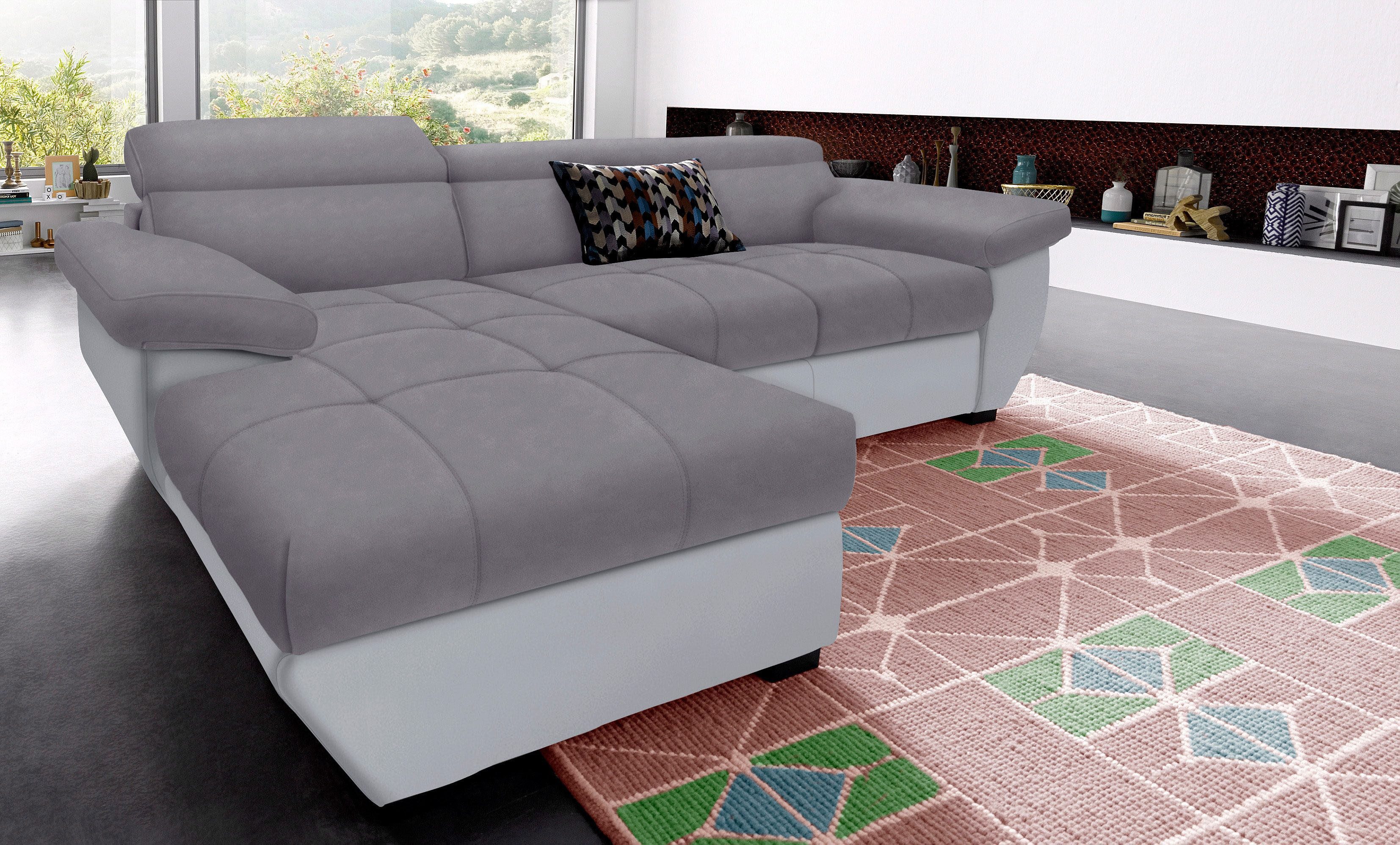 COTTA Ecksofa Speedway L-Form, mit Kopfteilverstellung, wahlweise mit Bettfunktion & Bettkasten
