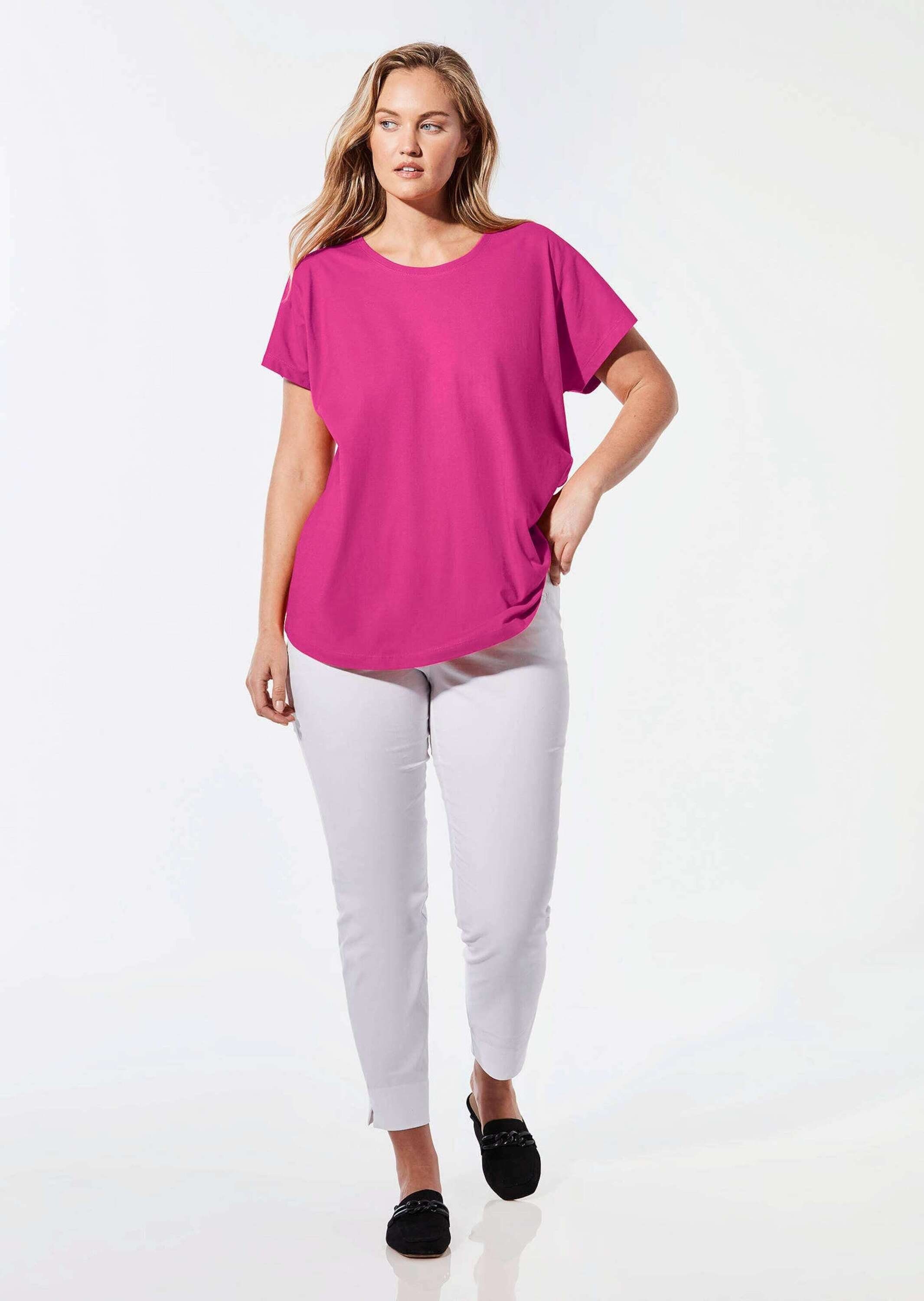 GOLDNER T-Shirt Shirt mit Rundhalsausschnitt (CURVY) günstig online kaufen
