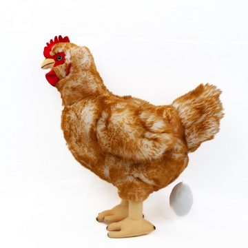 Teddys Rothenburg Kuscheltier Kuscheltier Henne mit Ei 33 cm hellbraun