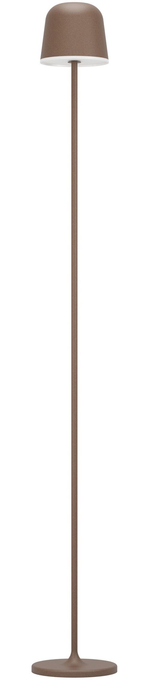 EGLO Stehlampe MANNERA-L Stehlampe - Alu, Stahl - LED - 4,3W - IP54, Dimmfunktion, USB-Anschluss mit Ladefunktion, mehrere Helligkeitsstufen, LED fest integriert, Neutralweiß, Warmweiß, Standleuchte, Leselampe, Wohzimmer, Schlafzimmer, H140 x Ø16 cm