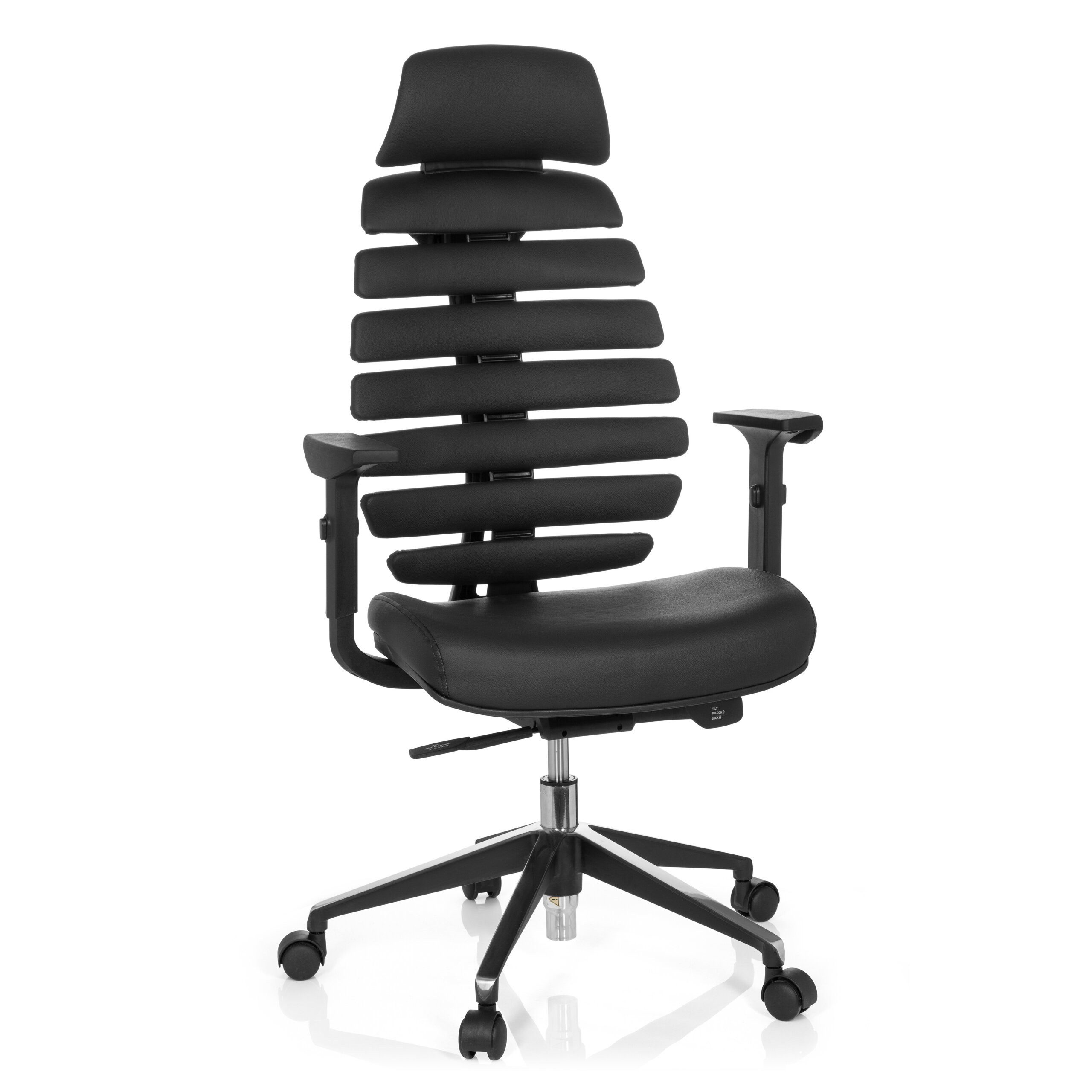 hjh OFFICE Drehstuhl Profi Bürostuhl Ergo Line Ii Pro Leder (1 St), Ergonomischer Chefsessel, Schreibtischstuhl höhenverstellbar