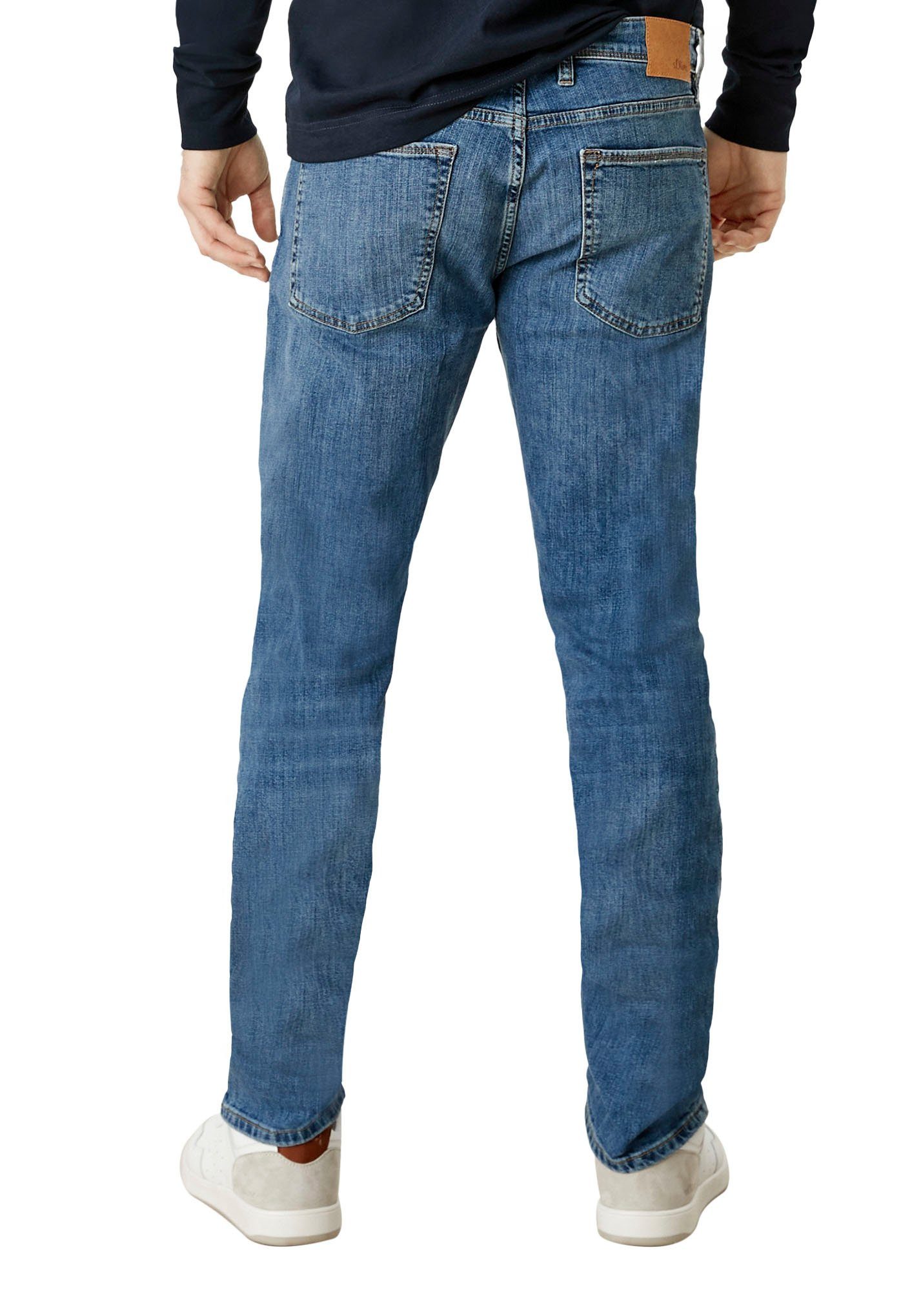 s.Oliver 5-Pocket-Jeans mit authentischer royalblau Waschung