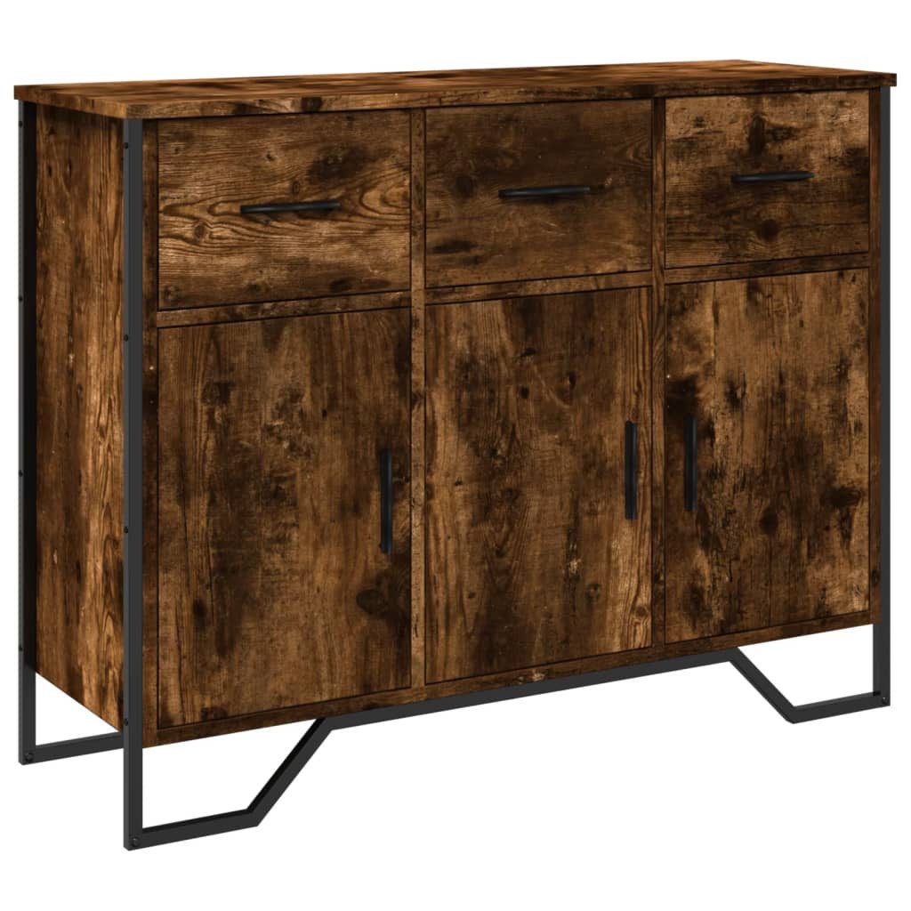 vidaXL Sideboard Sideboard Räuchereiche 97x32,5x74,5 cm Holzwerkstoff (1 St günstig online kaufen
