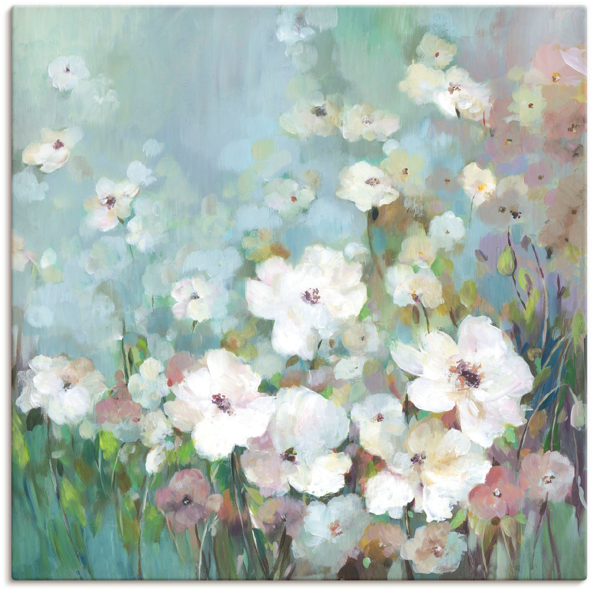Artland Wandbild Feldblumengarten, Blumenwiese (1 St), als Leinwandbild, Poster in verschied. Größen