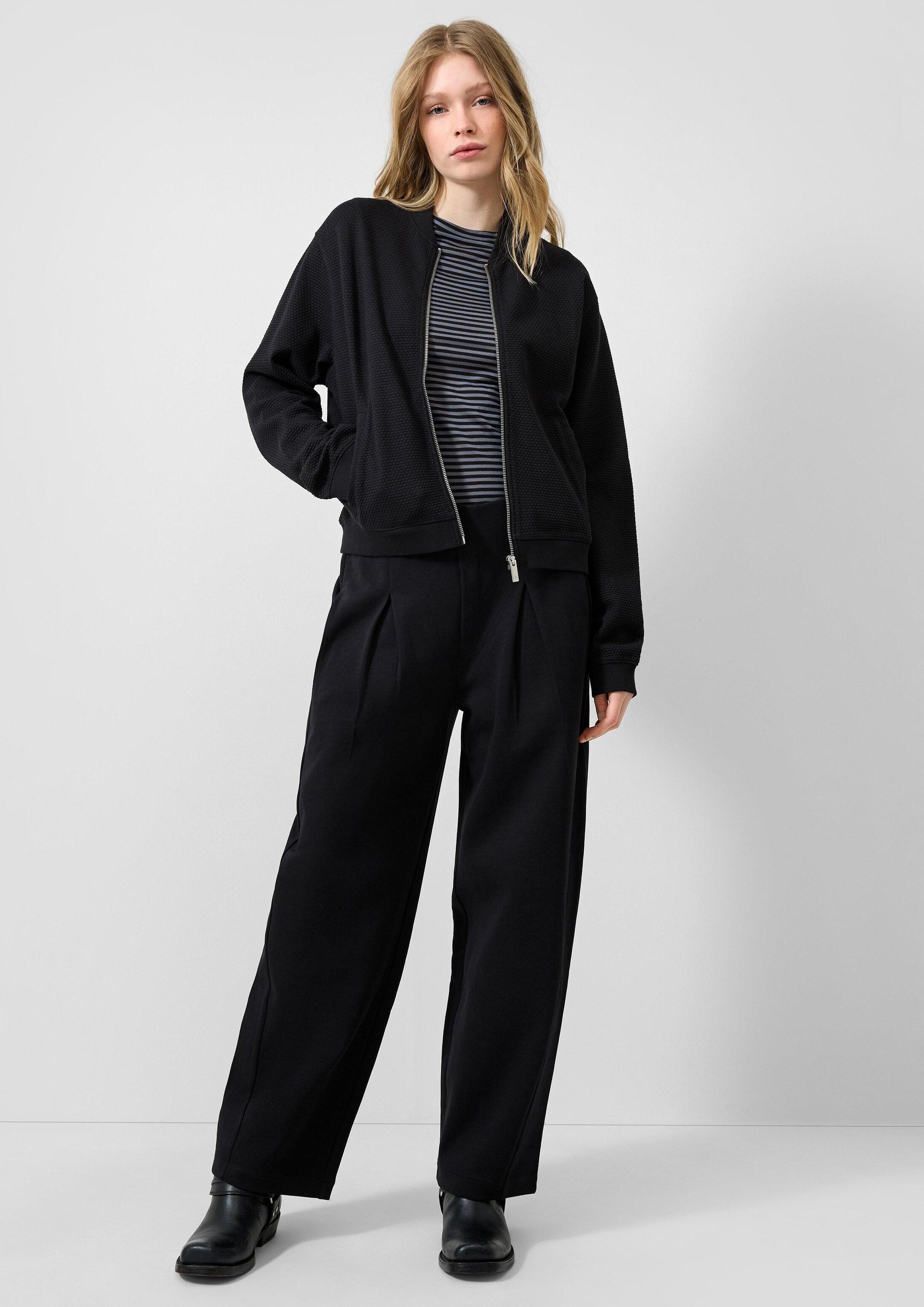 QS Sweatjacke Sweatshirt Strukturierter Sweatblouson – Bild 5 von 5