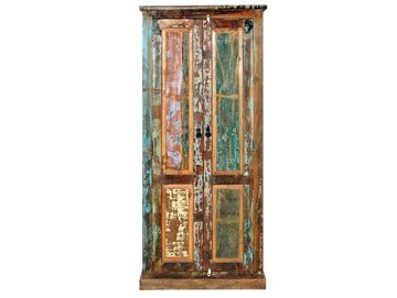 Moebel-Eins Garderobenschrank RIVERBOAT Dielenschrank aus Altholz, Material Massivholz, Vintage-Optik