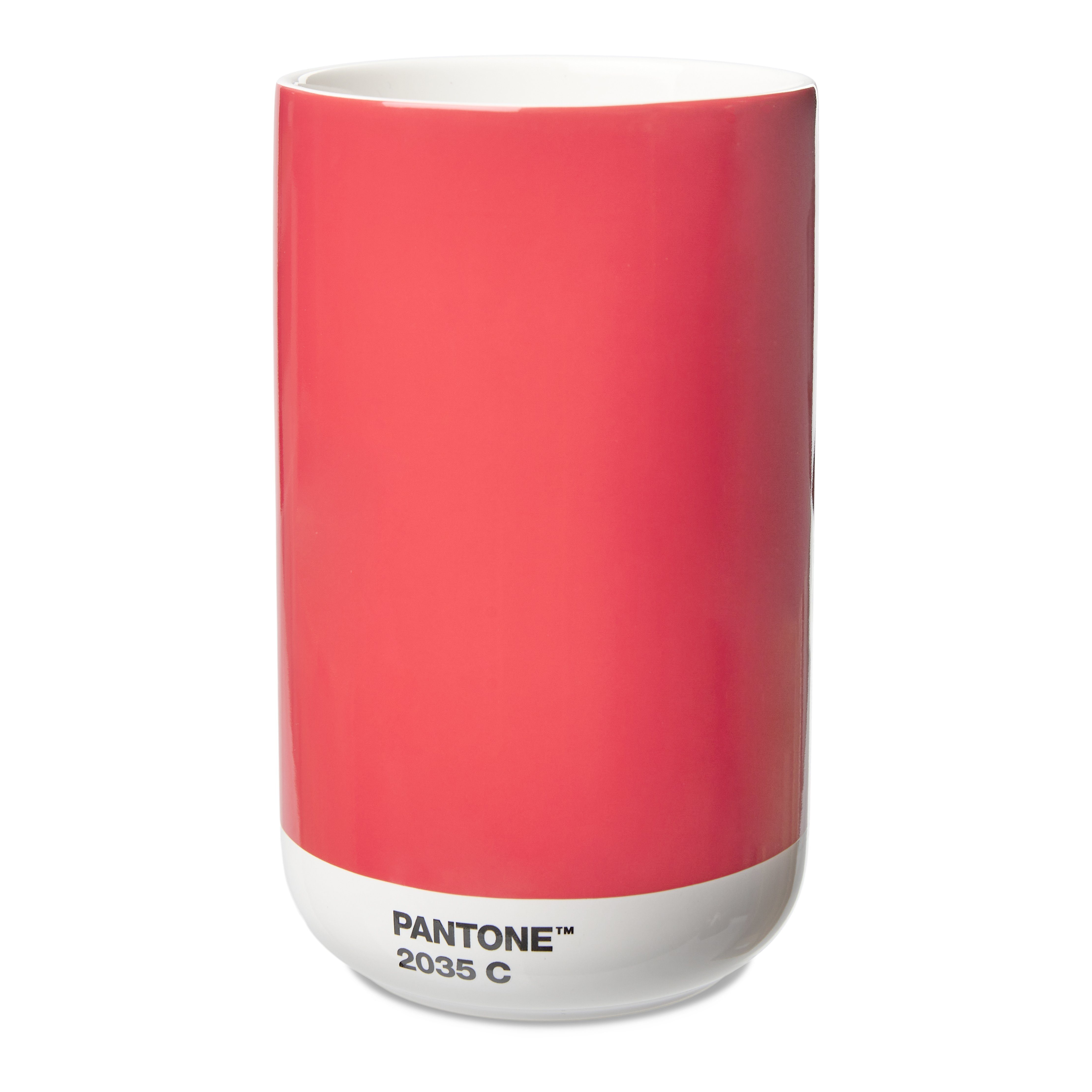 2035C 500ml in Dekovase Porzellan PANTONE Geschenkbox, Red Mini Vase,