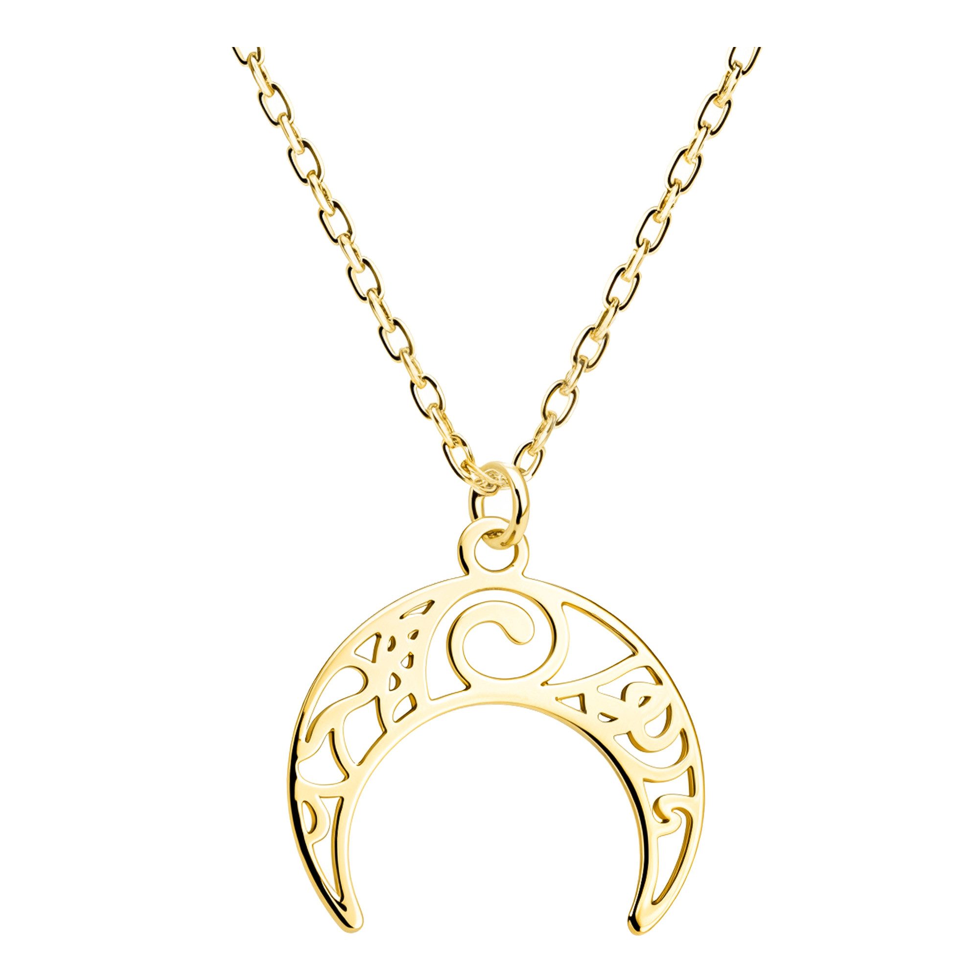 Kette mit Anhänger Mond Ornament