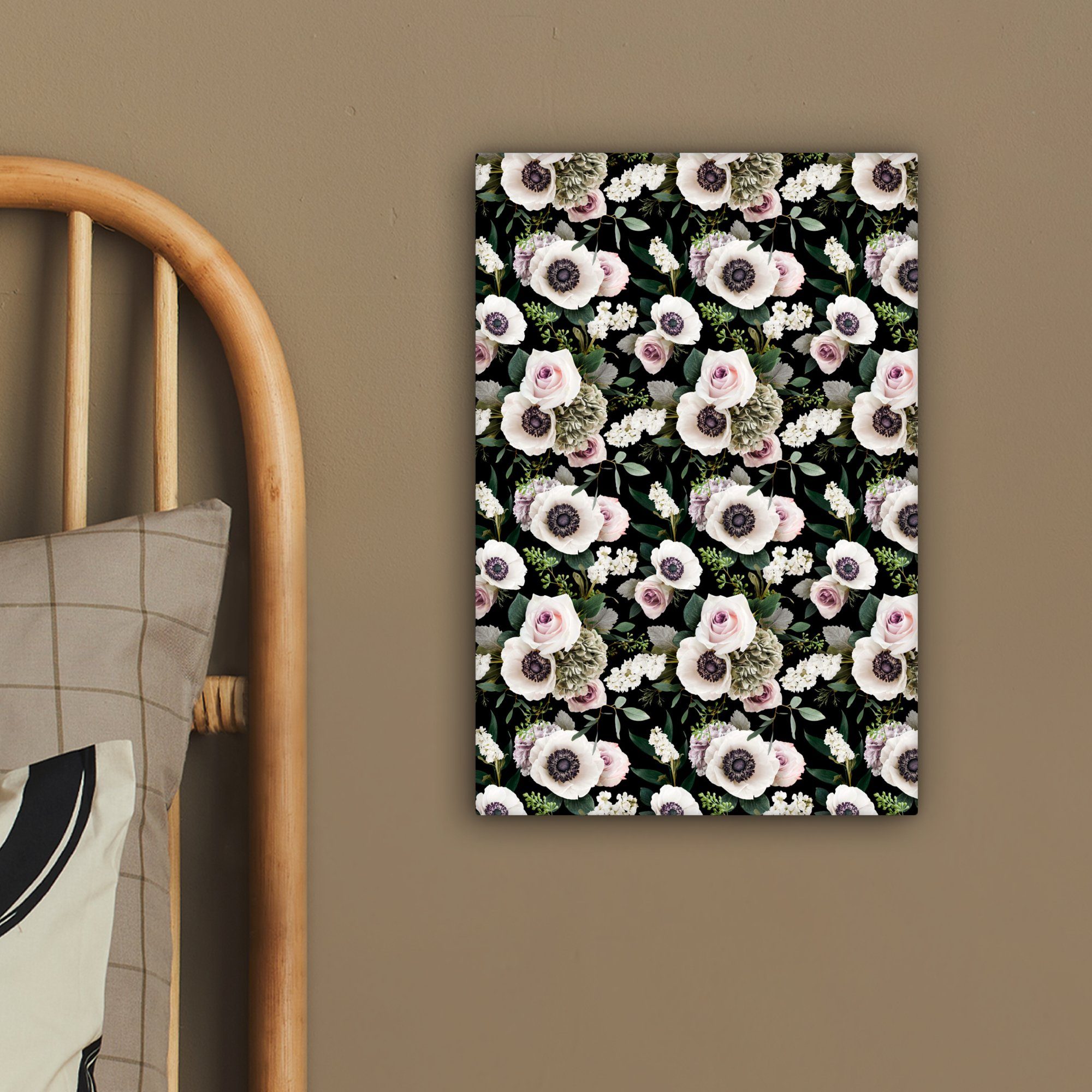 OneMillionCanvasses® Leinwandbild Blumen - Anemone Collage, - Gemälde, cm fertig (1 Zackenaufhänger, St), Leinwandbild inkl. bespannt 20x30