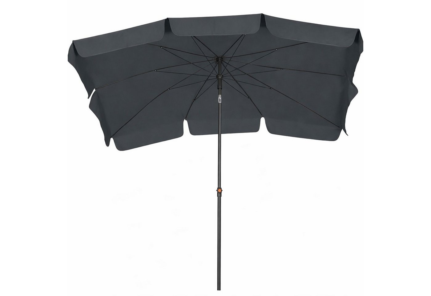 BURI Sonnenschirm Sonnenschirm Gartenschirm Balkonschirm Grau 210x140cm Kippbar